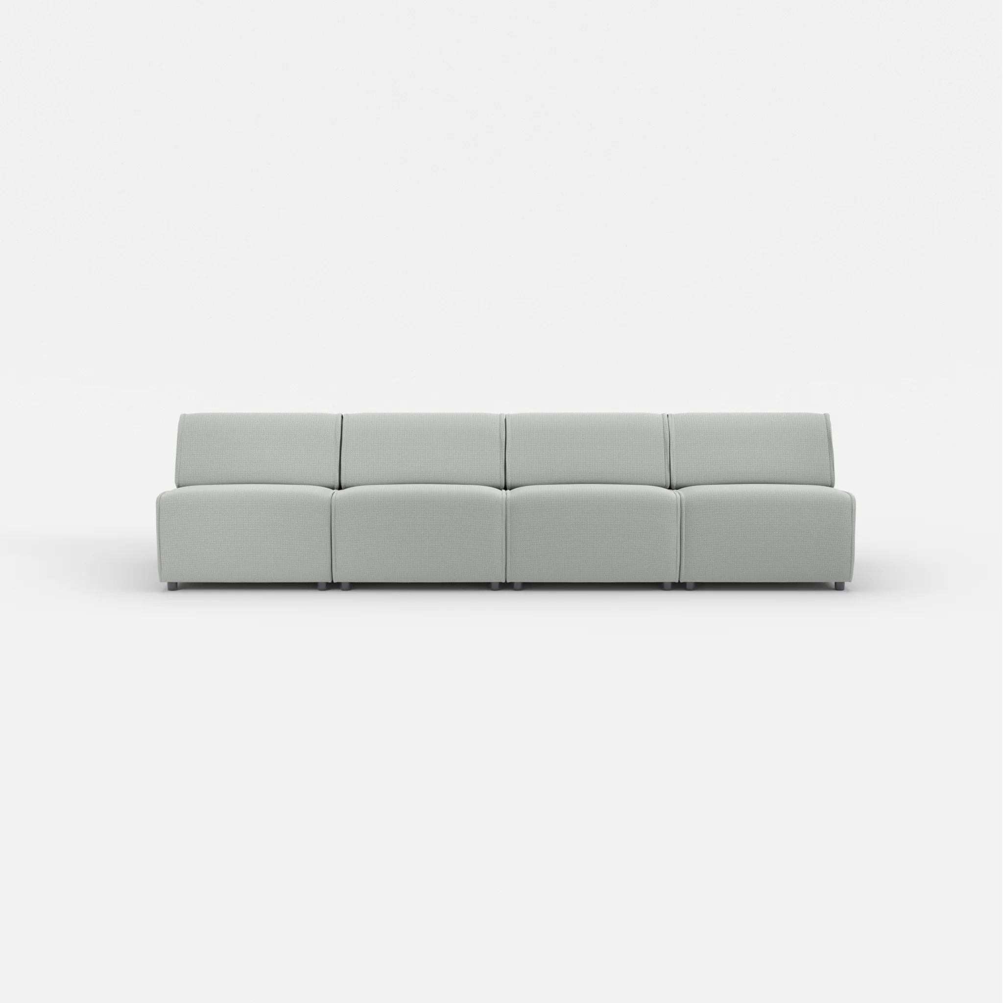4 Sitzer Sofa Belleform ohne Armlehne 2 credopepper in Dunkelgrau von vorne