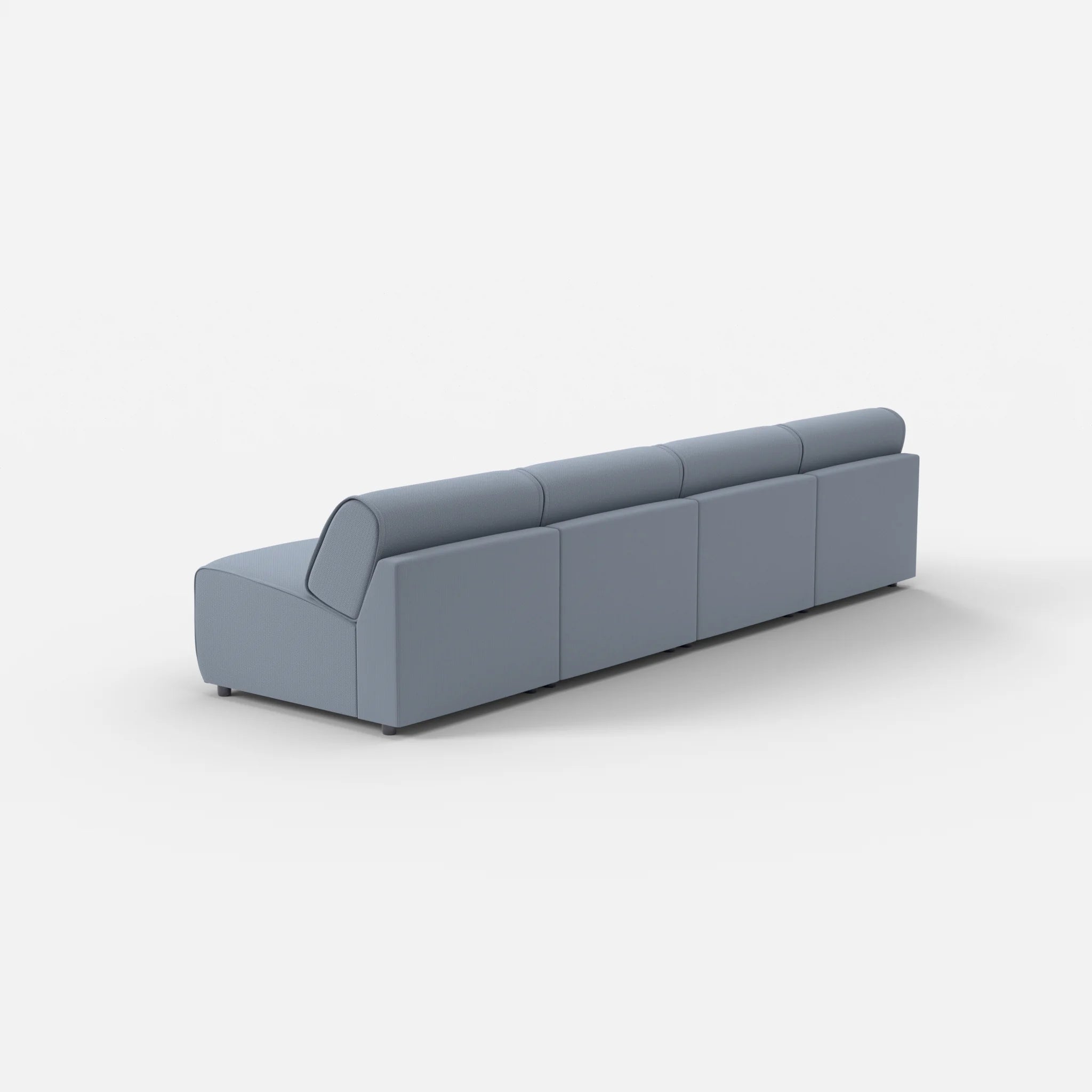 4 Sitzer Sofa Belleform ohne Armlehne 2 credosea in Blau von hinten