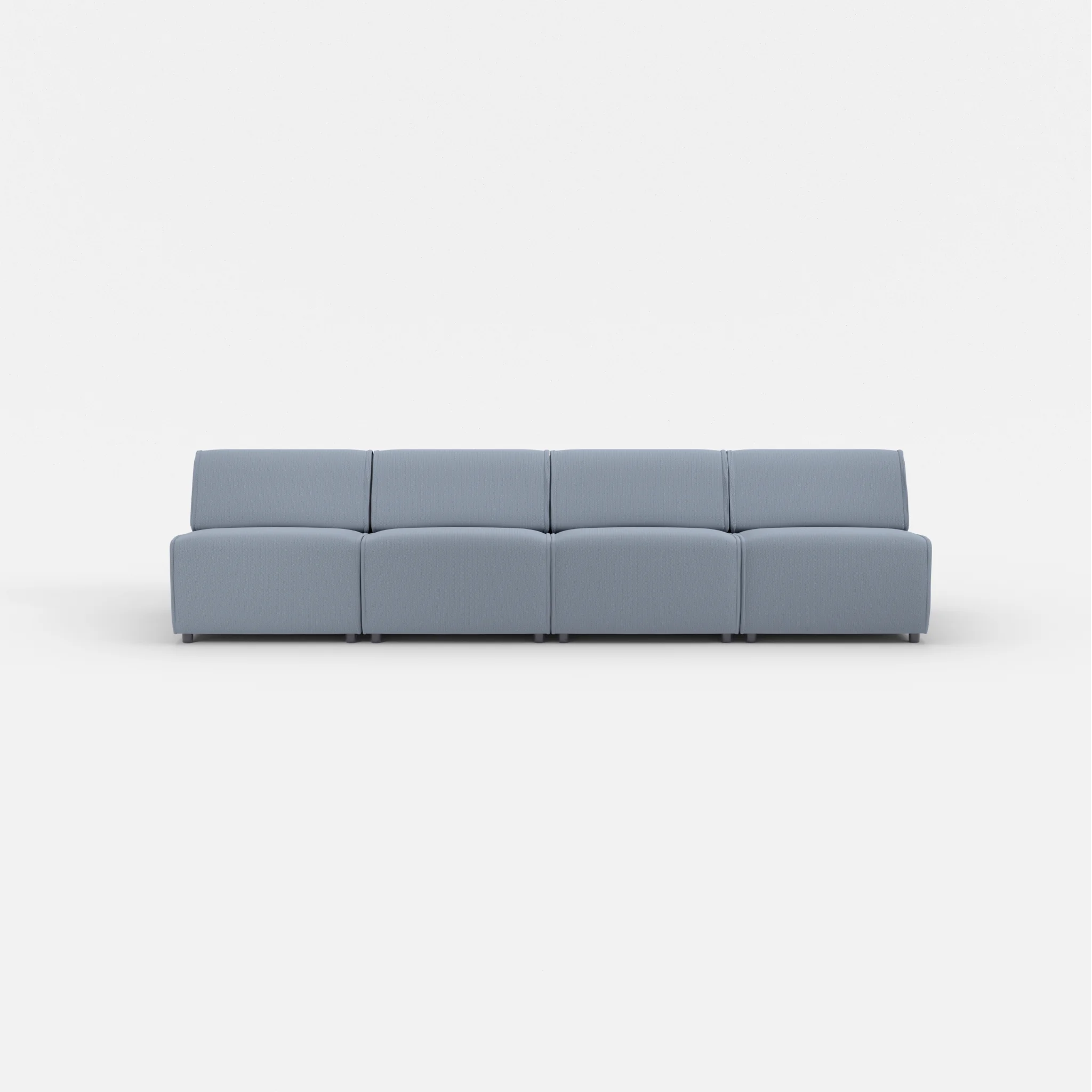 4 Sitzer Sofa Belleform ohne Armlehne 2 credosea in Blau von vorne