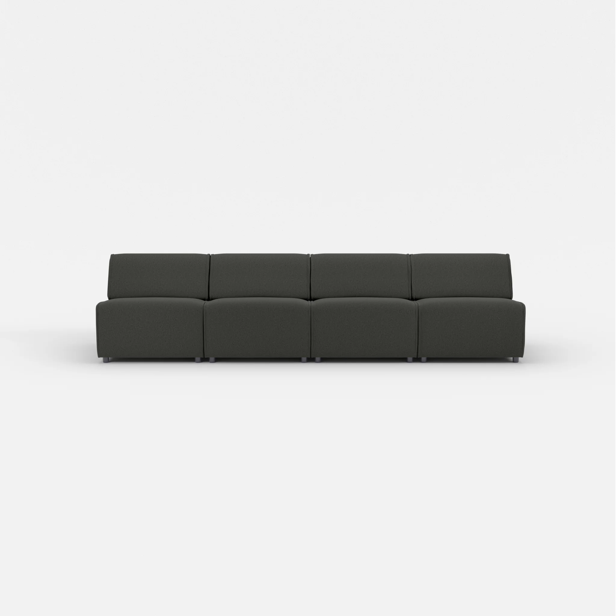 4 Sitzer Sofa Belleform ohne Armlehne 2 dama0002 in Anthrazit von vorne