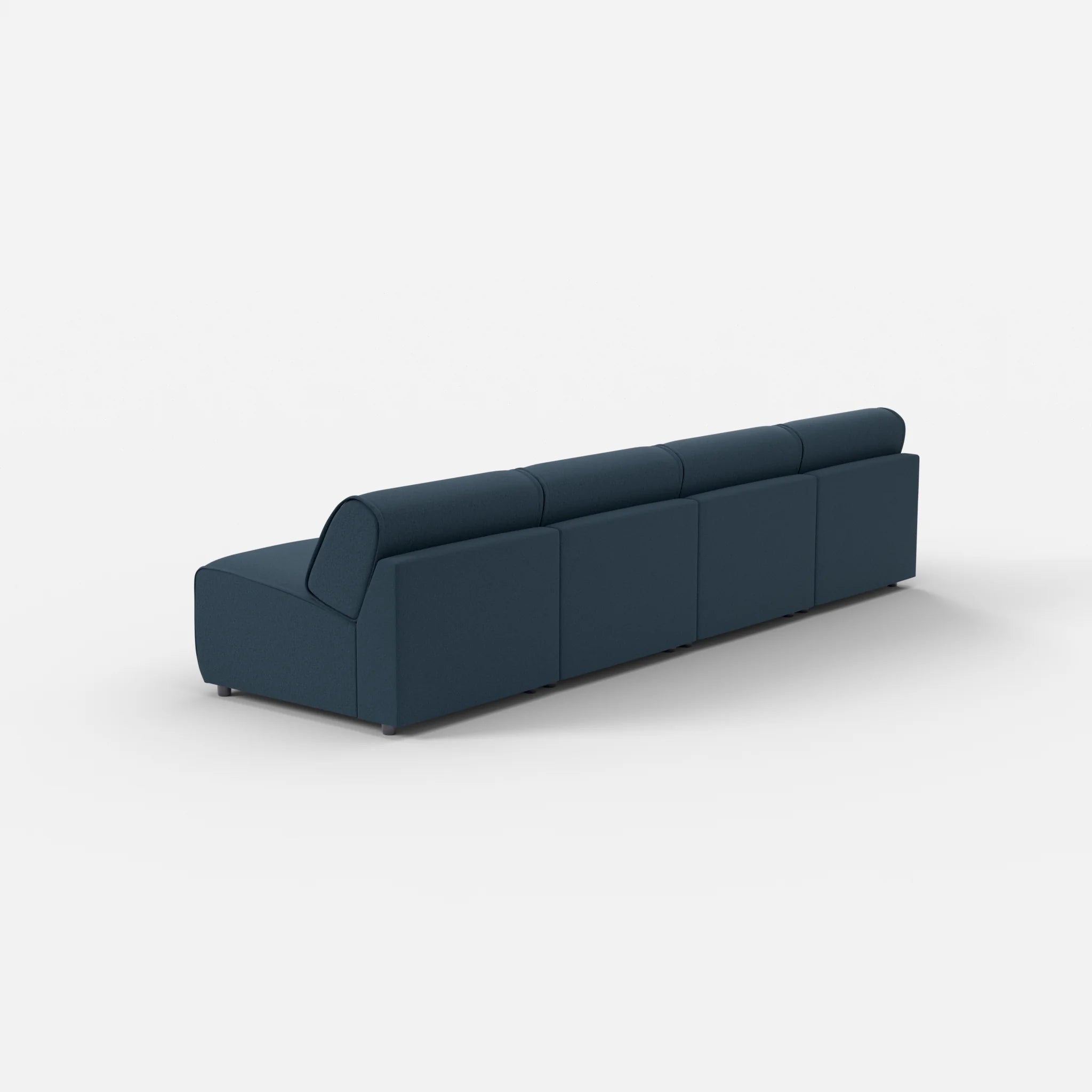 4 Sitzer Sofa Belleform ohne Armlehne 2 dama0014 in Dunkelblau von hinten