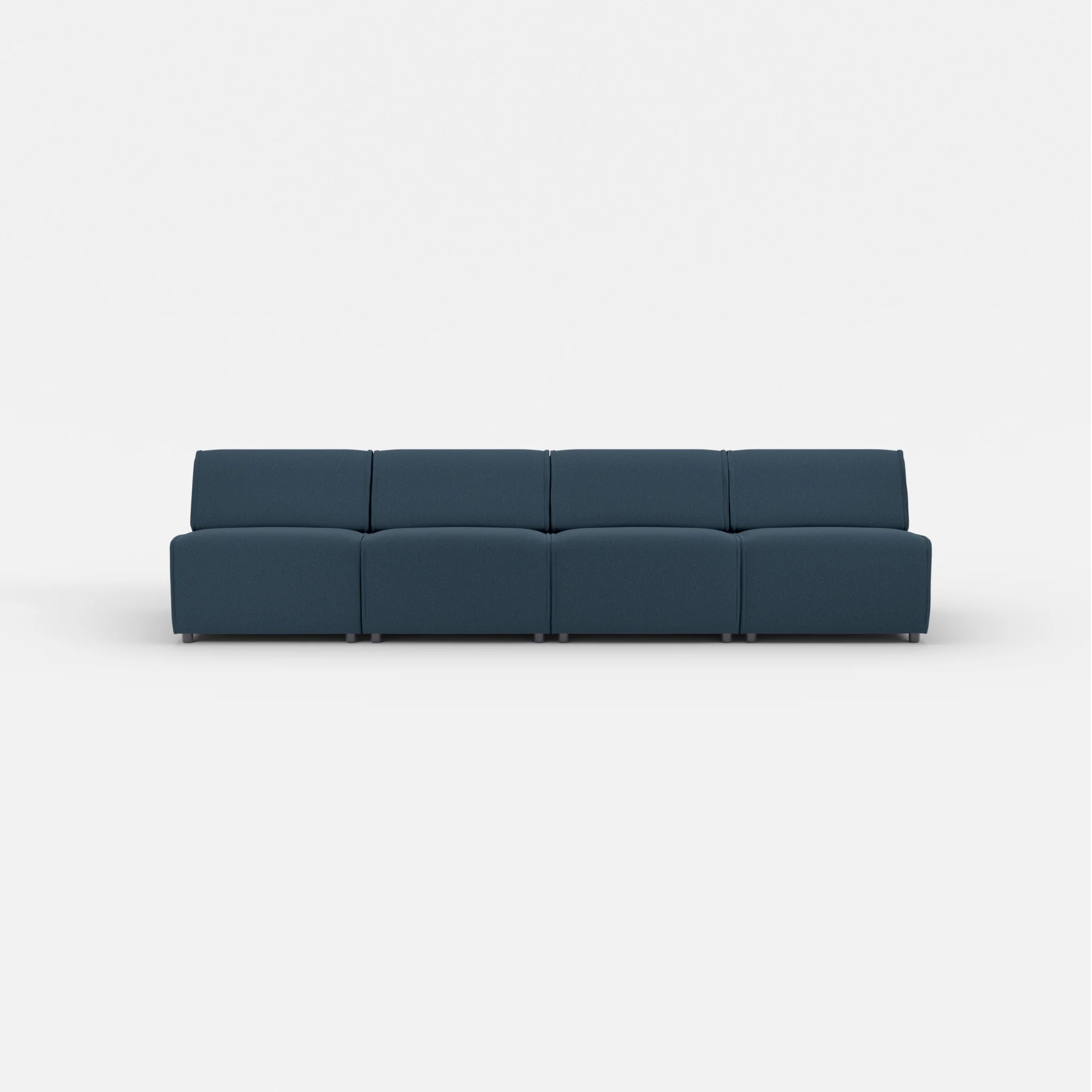 4 Sitzer Sofa Belleform ohne Armlehne 2 dama0014 in Dunkelblau von vorne