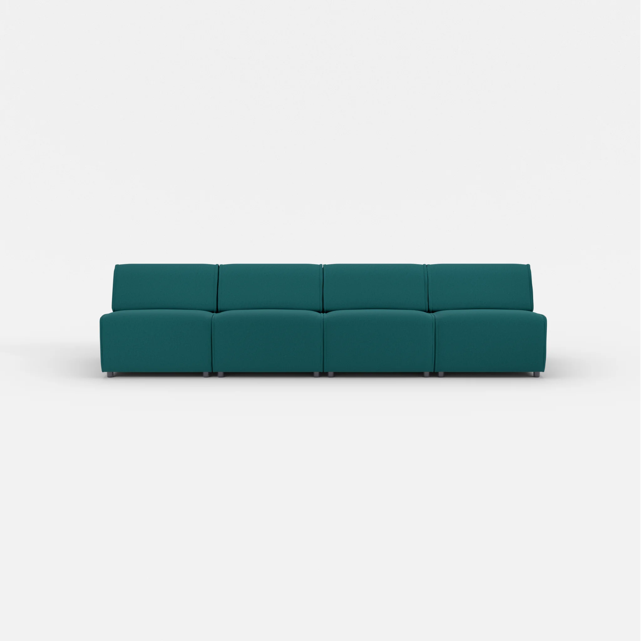 4 Sitzer Sofa Belleform ohne Armlehne 2 dama0018 in Türkis von vorne