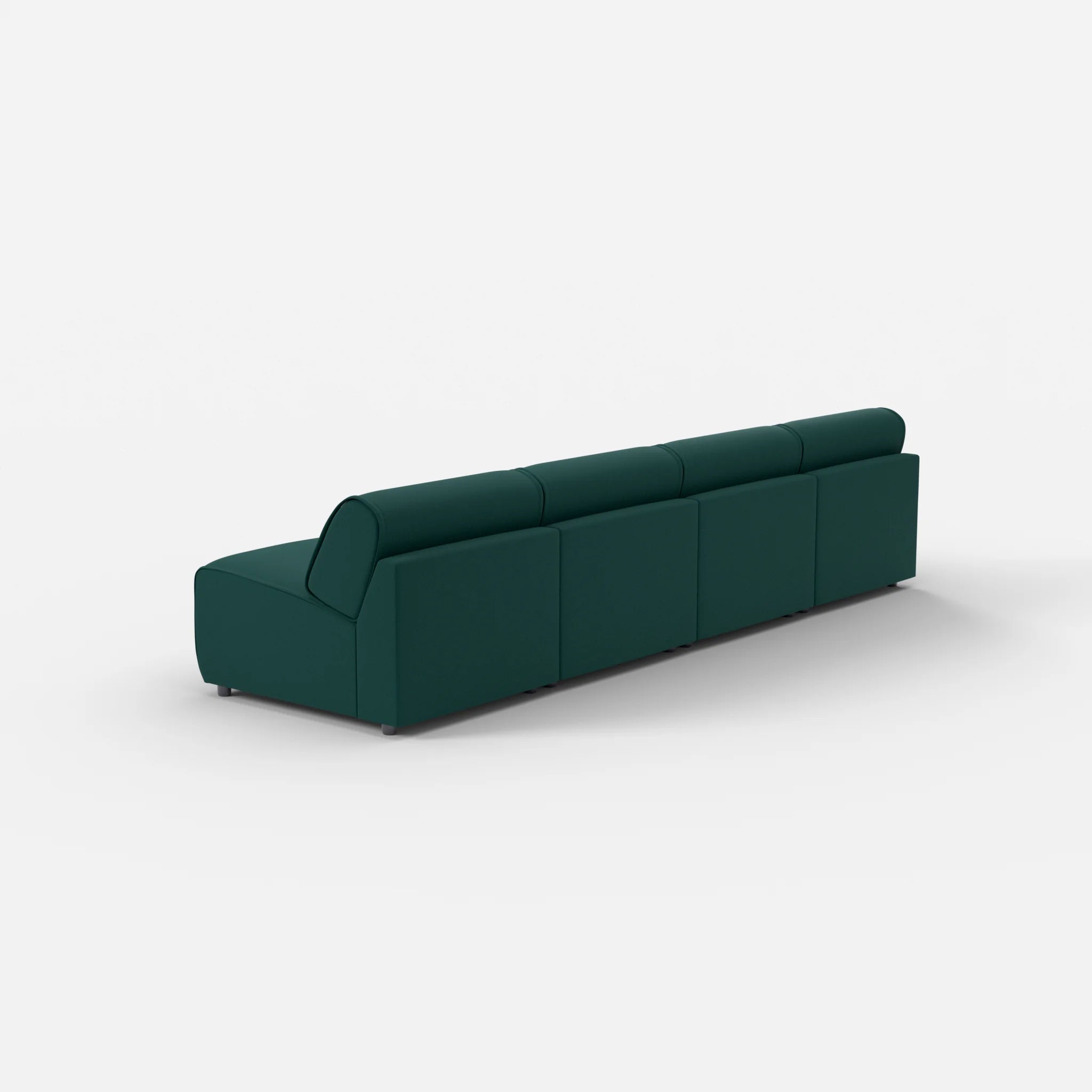 4 Sitzer Sofa Belleform ohne Armlehne 2 dama0073 in Petrol von hinten