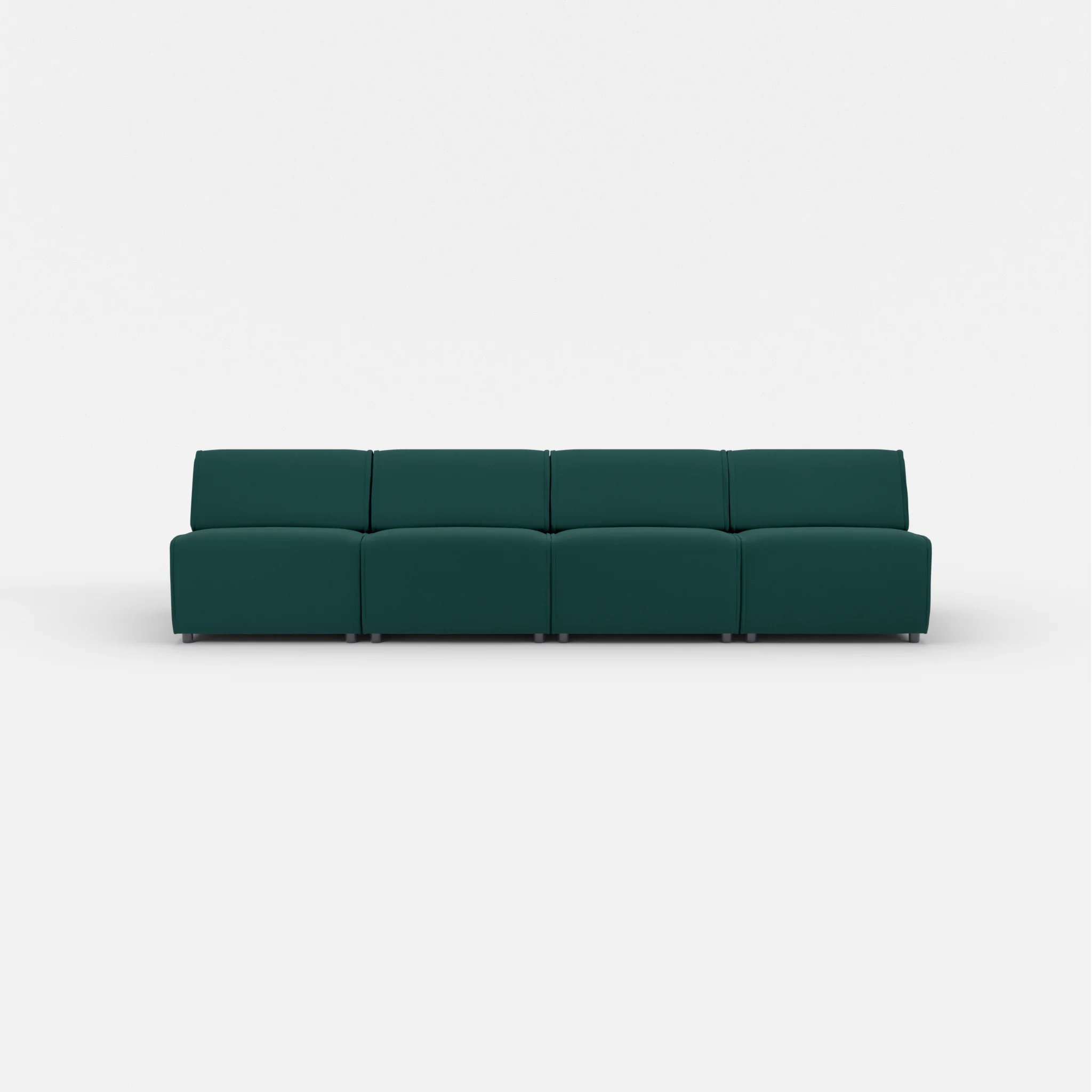 4 Sitzer Sofa Belleform ohne Armlehne 2 dama0073 in Petrol von vorne