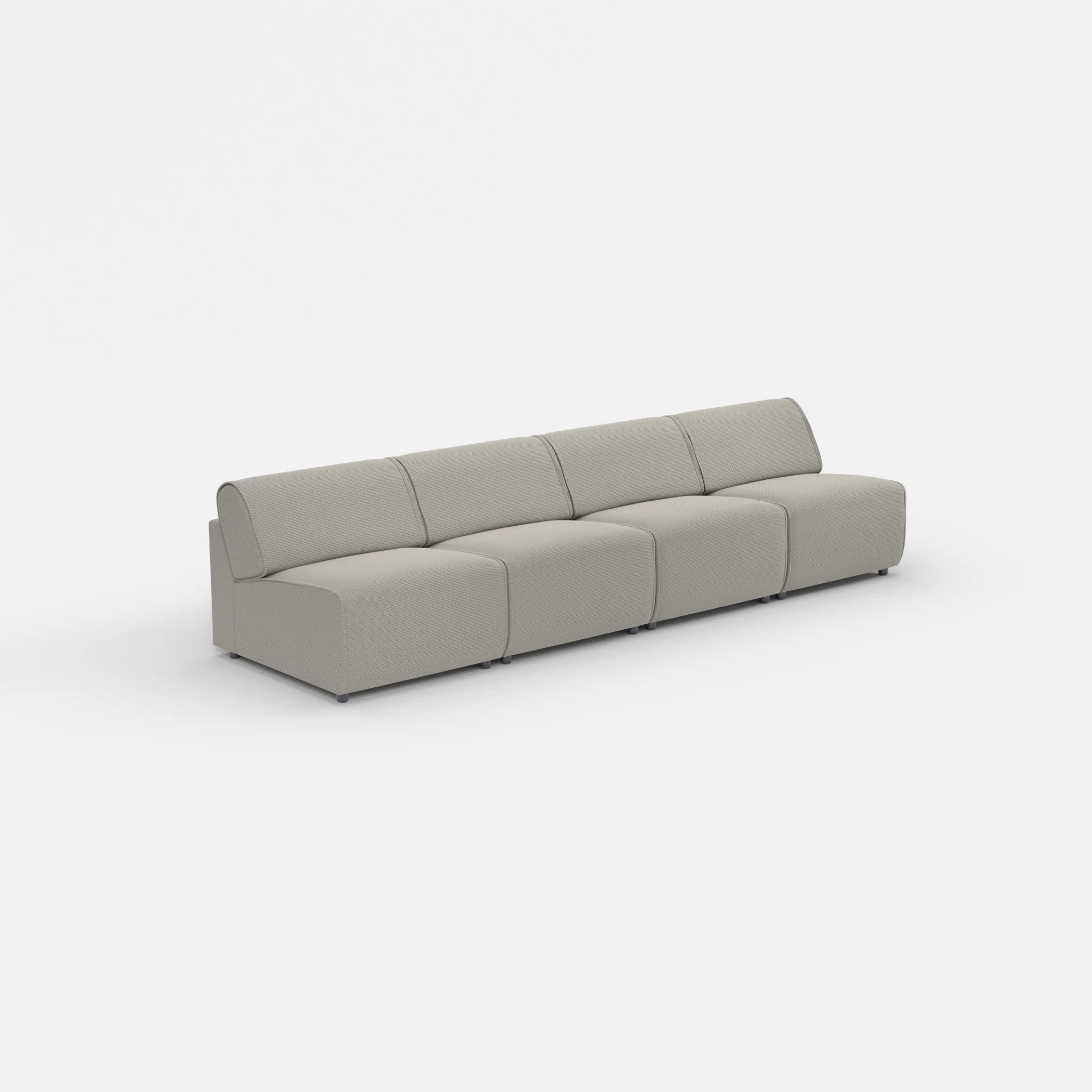 4 Sitzer Sofa Belleform ohne Armlehne 2 nabucco1003 in Hellgrau von der Seite