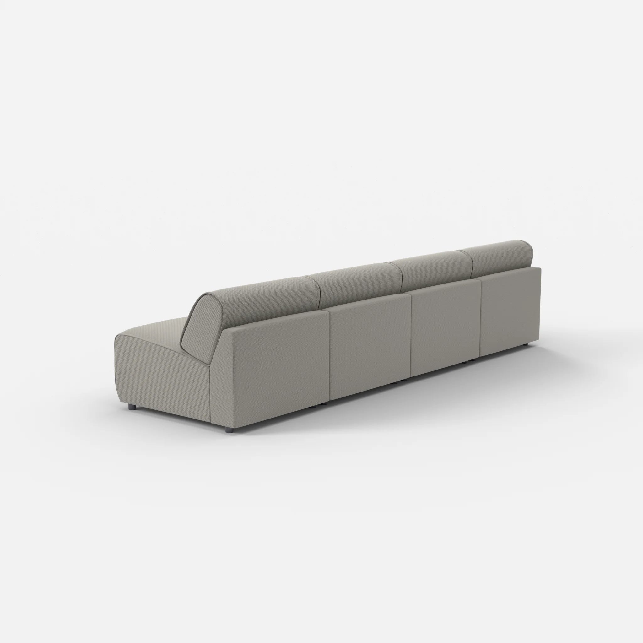 4 Sitzer Sofa Belleform ohne Armlehne 2 nabucco1003 in Hellgrau von hinten