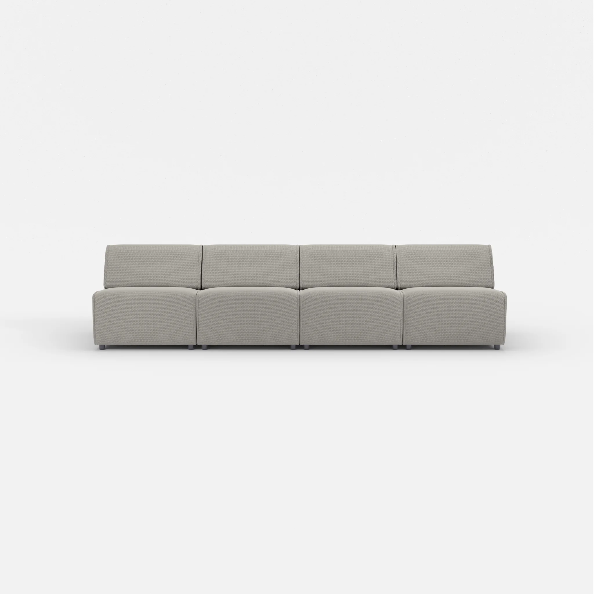 4 Sitzer Sofa Belleform ohne Armlehne 2 nabucco1003 in Hellgrau von vorne