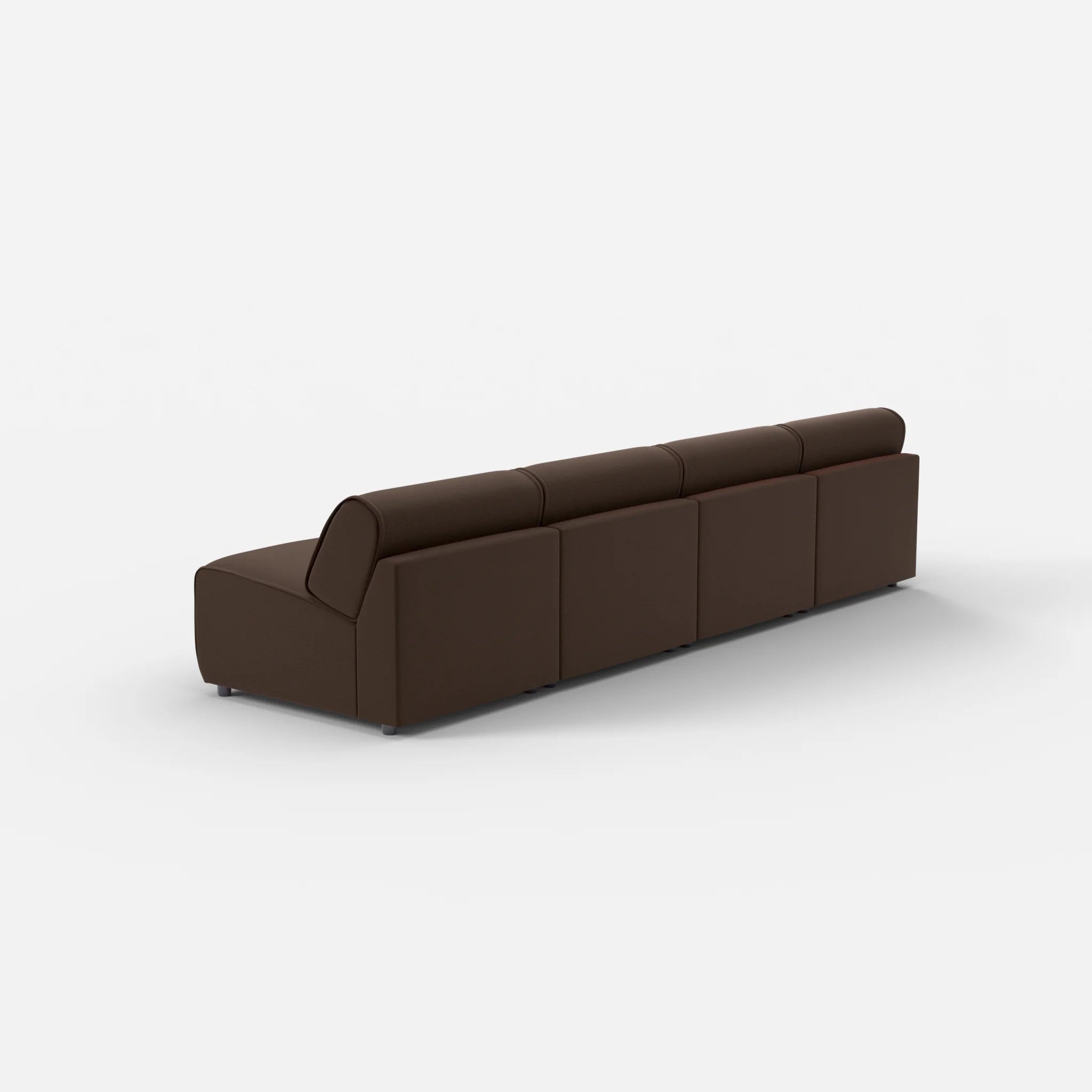 4 Sitzer Sofa Belleform ohne Armlehne 2 nabucco2022 in Dunkelbraun von hinten