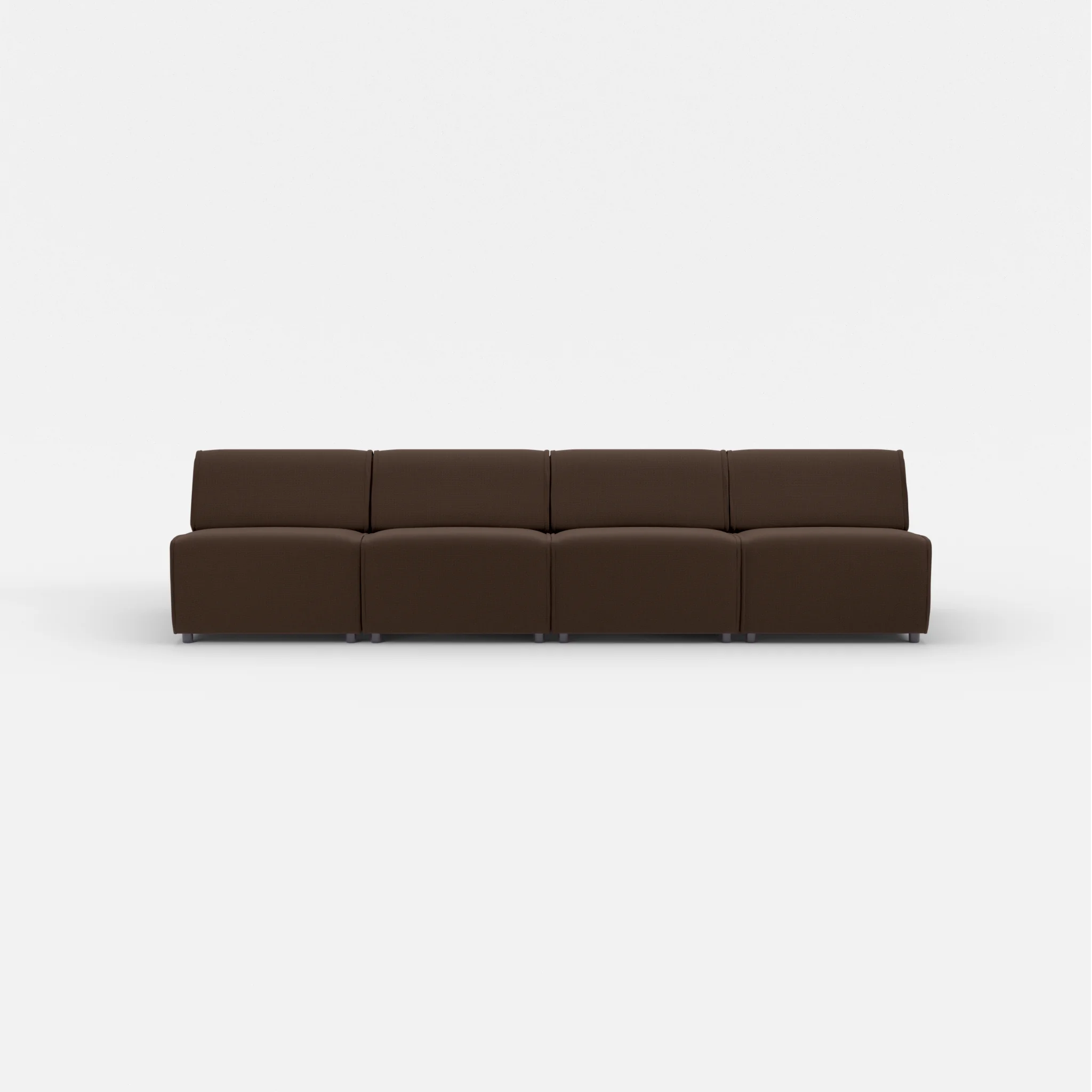 4 Sitzer Sofa Belleform ohne Armlehne 2 nabucco2022 in Dunkelbraun von vorne