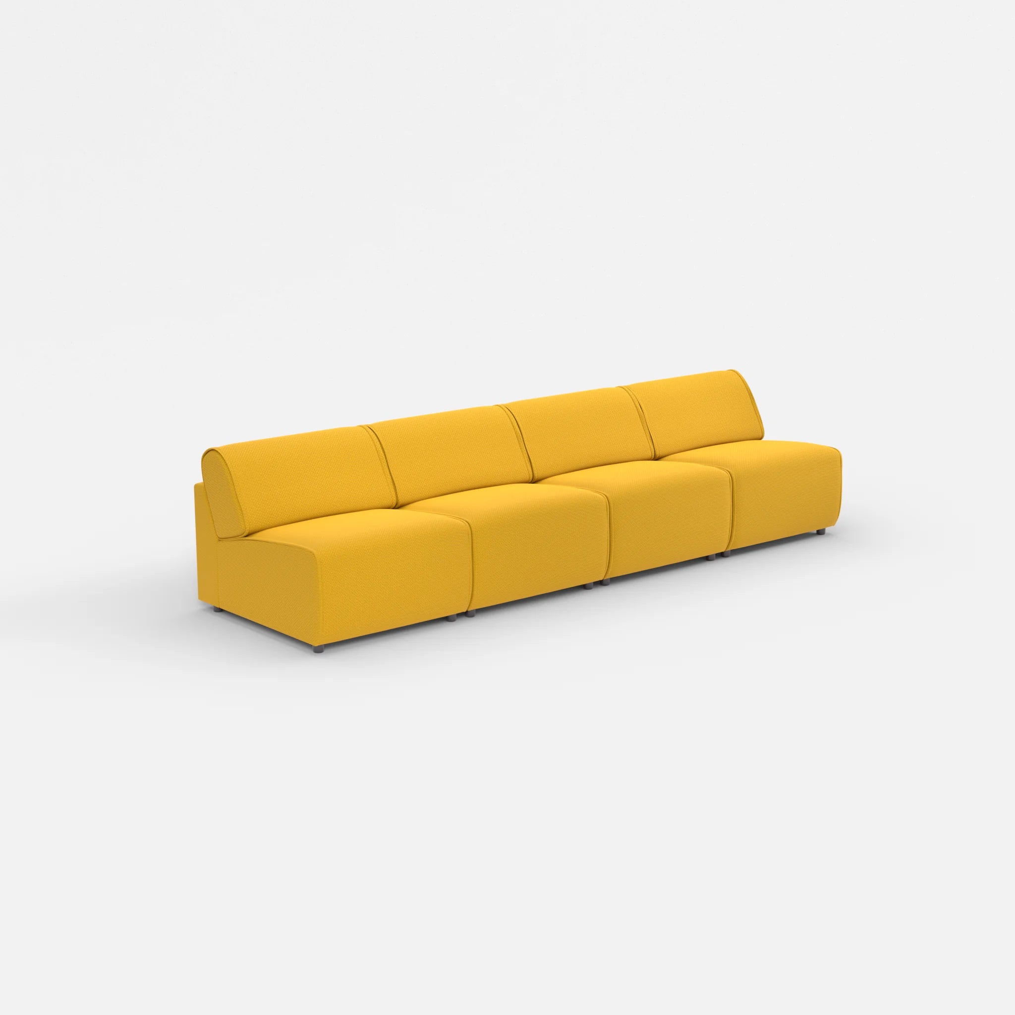 4 Sitzer Sofa Belleform ohne Armlehne 2 nabucco3019 in Curry von der Seite