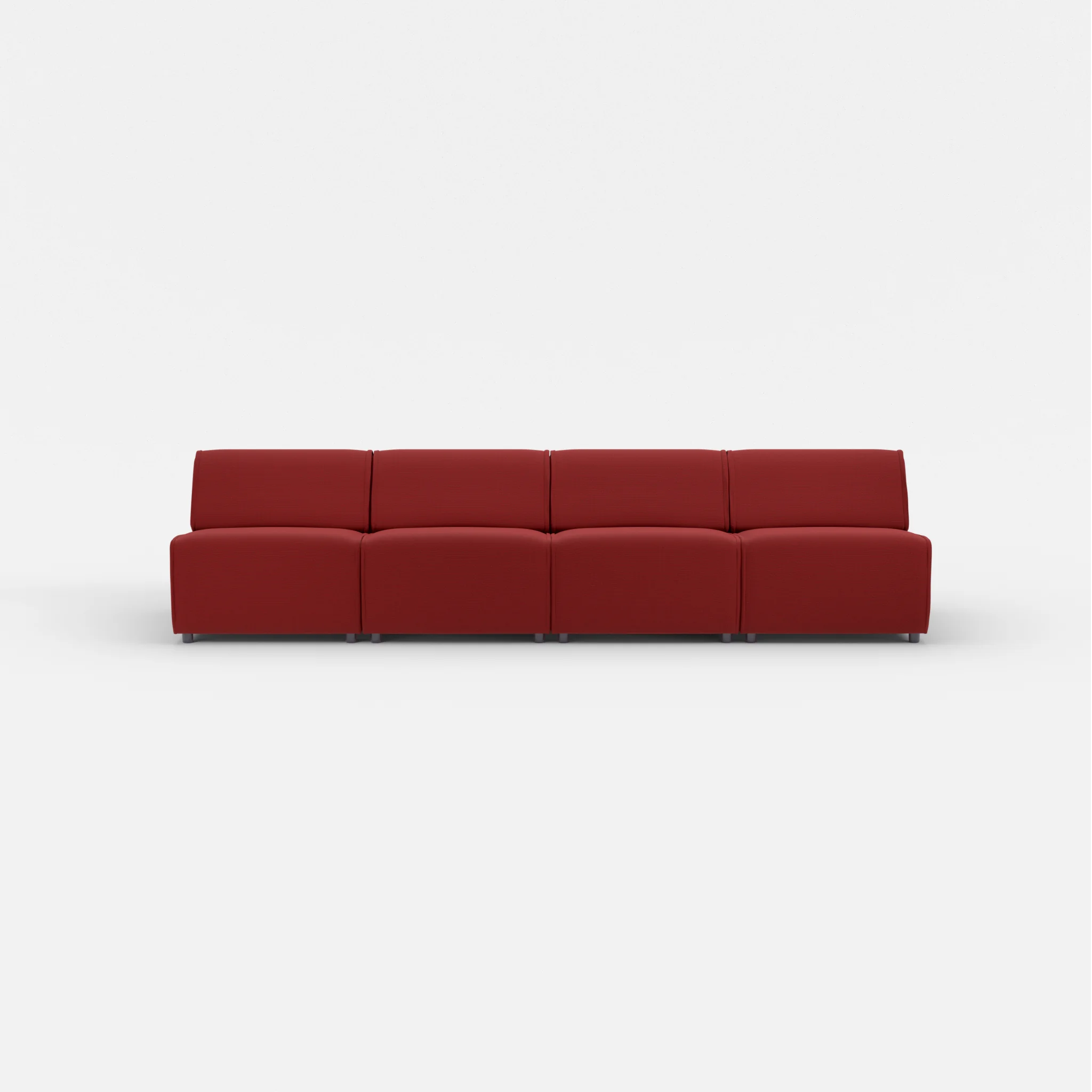 4 Sitzer Sofa Belleform ohne Armlehne 2 nabucco4021 in Rot von vorne