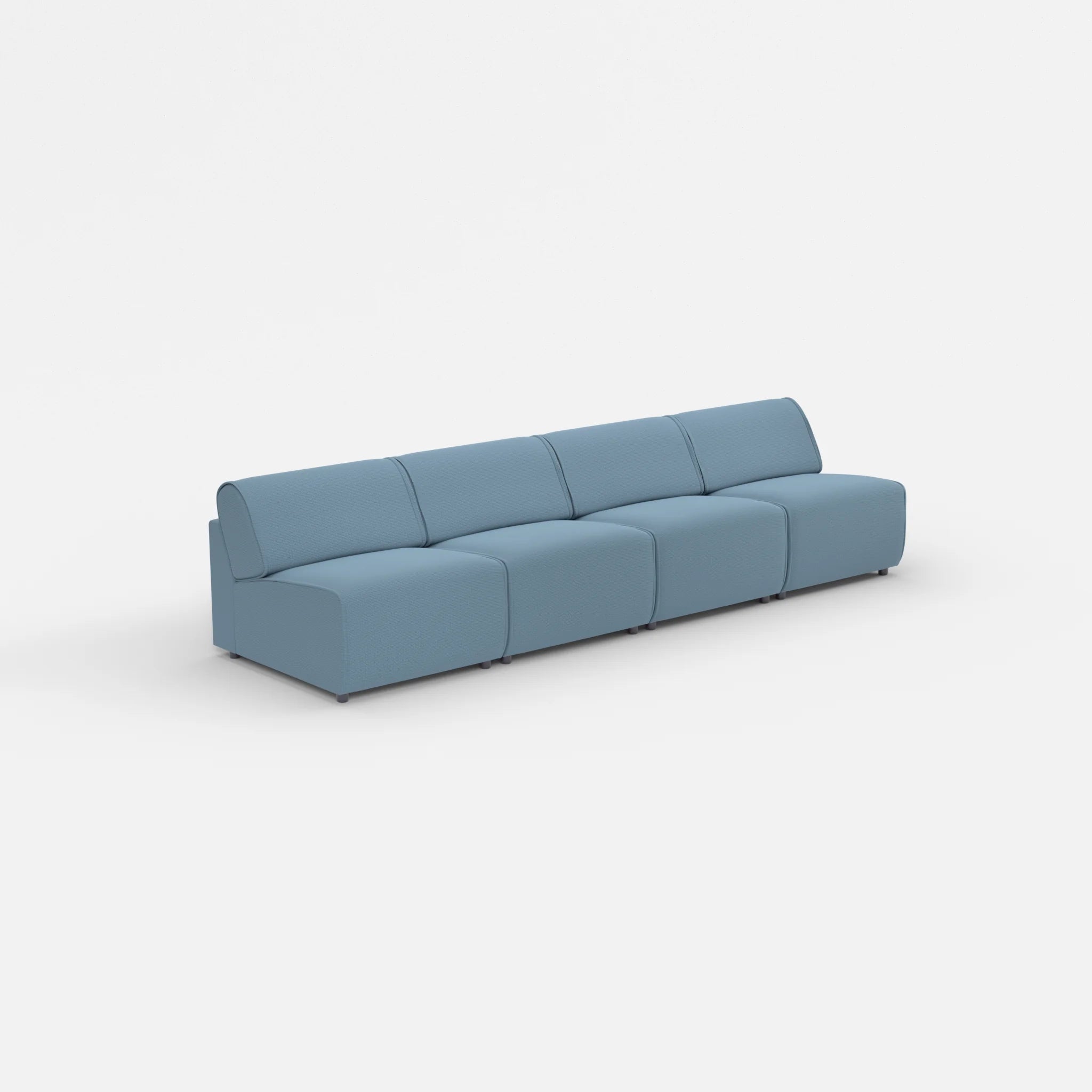 4 Sitzer Sofa Belleform ohne Armlehne 2 nabucco6043 in Blau von der Seite