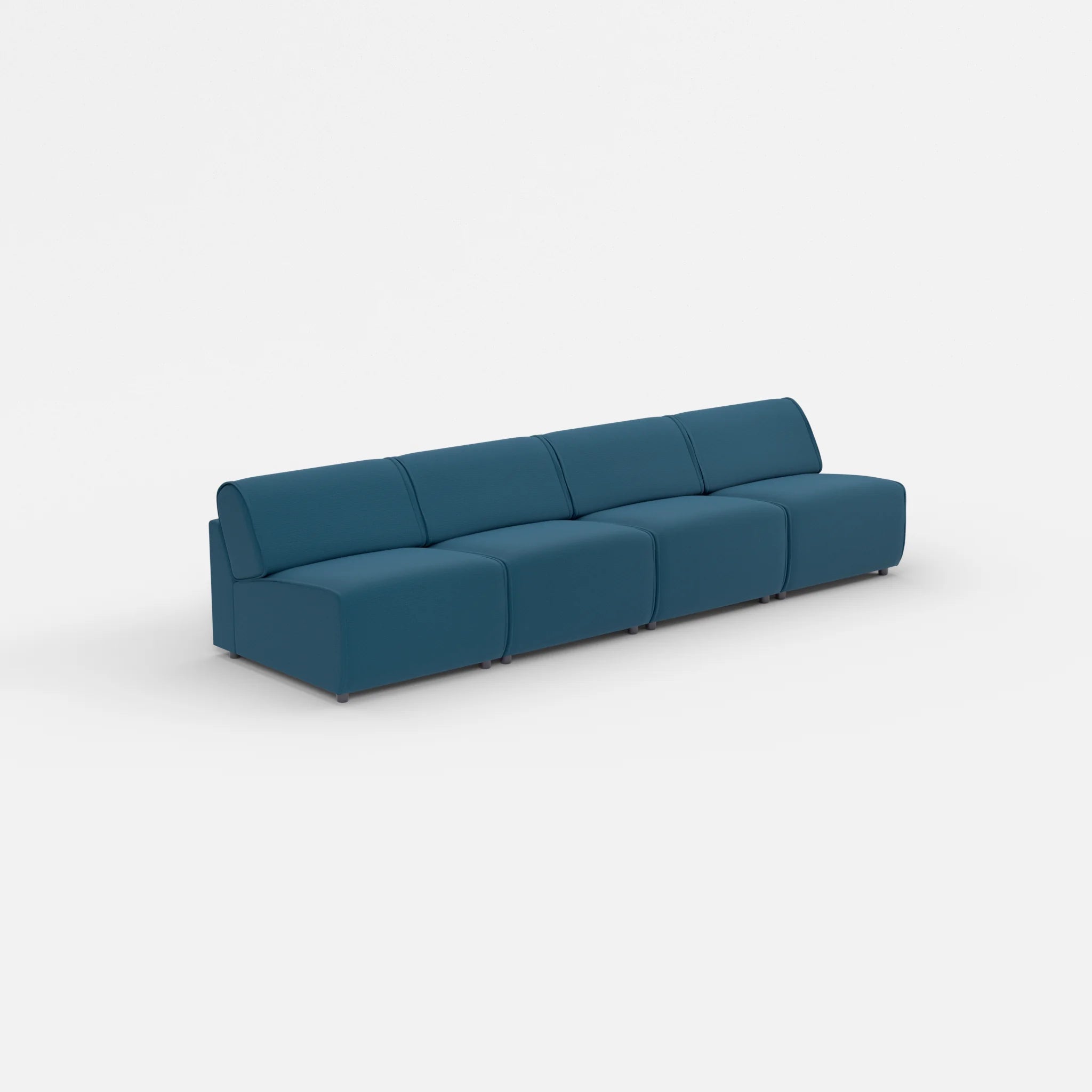 4 Sitzer Sofa Belleform ohne Armlehne 2 nabucco6075 in Blau von der Seite