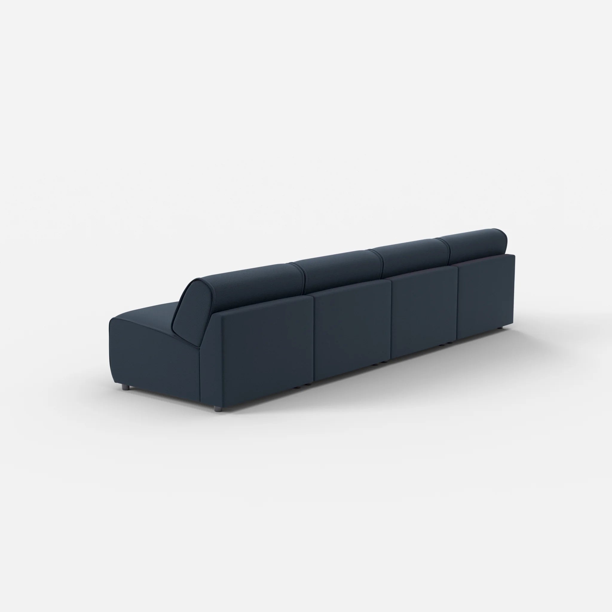 4 Sitzer Sofa Belleform ohne Armlehne 2 nabucco6098 in Dunkelblau von hinten