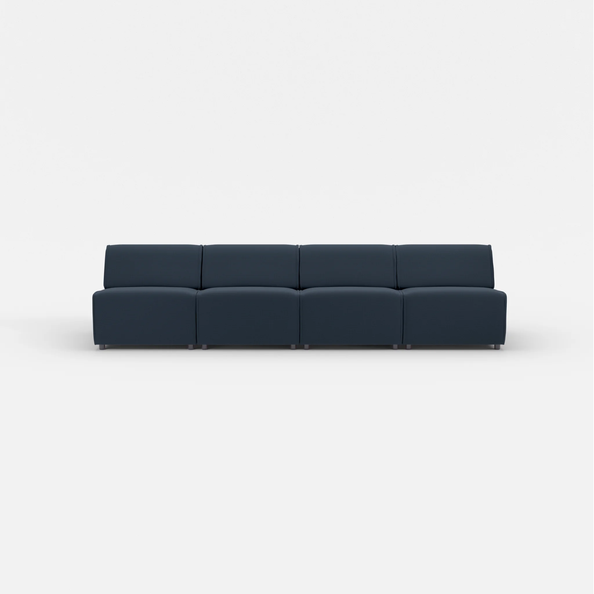 4 Sitzer Sofa Belleform ohne Armlehne 2 nabucco6098 in Dunkelblau von vorne