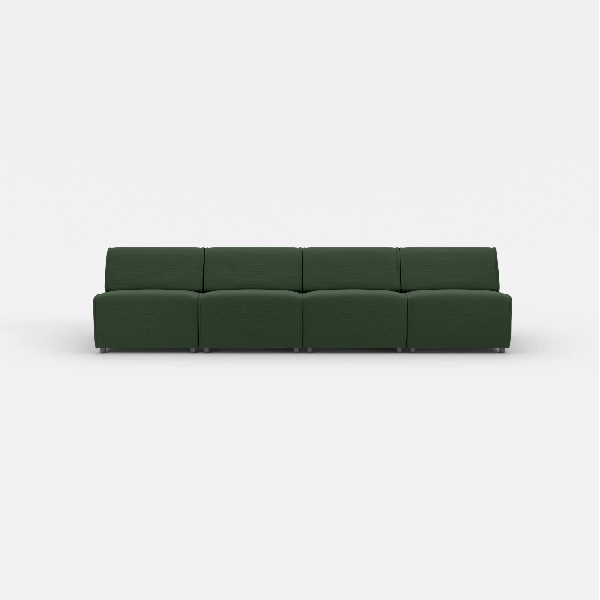 4 Sitzer Sofa Belleform ohne Armlehne 2 nabucco7029 in Dunkelgrün von vorne