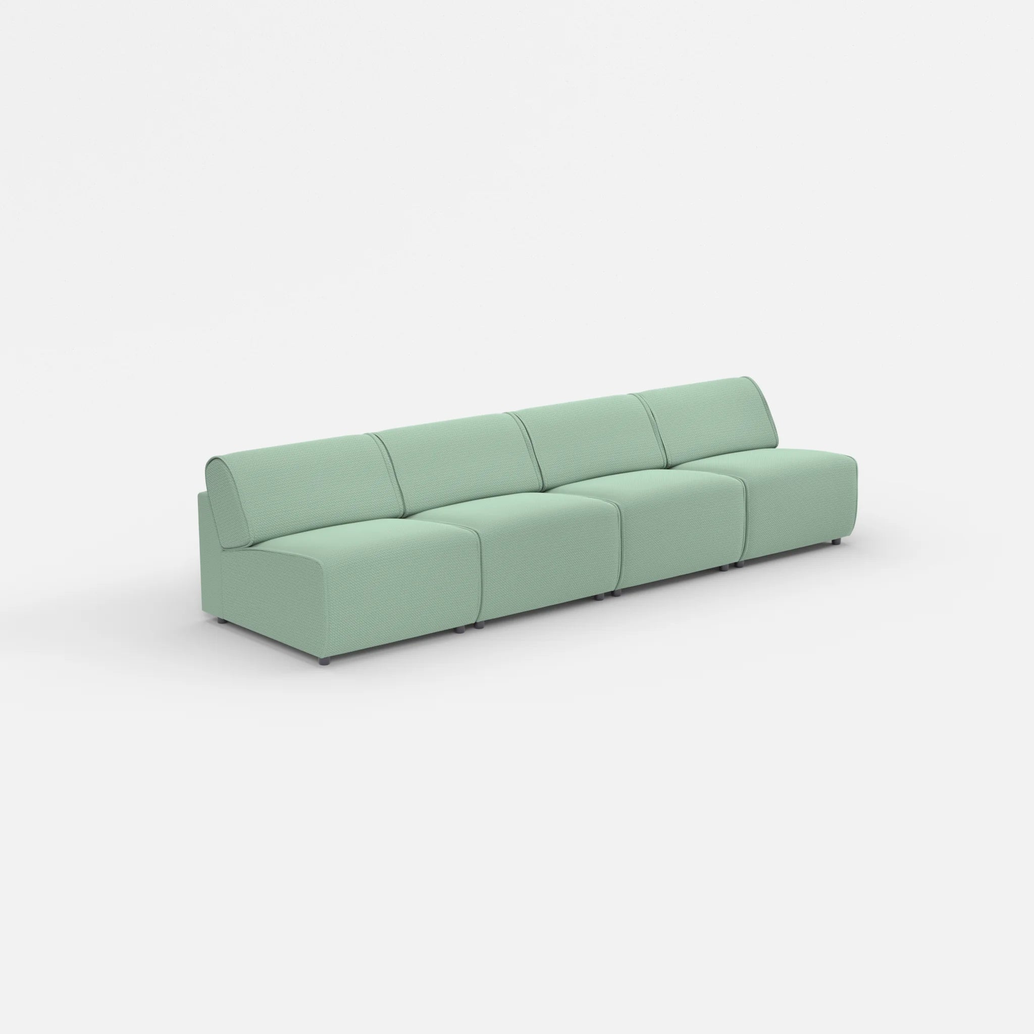 4 Sitzer Sofa Belleform ohne Armlehne 2 nabucco7030 in Türkis von der Seite
