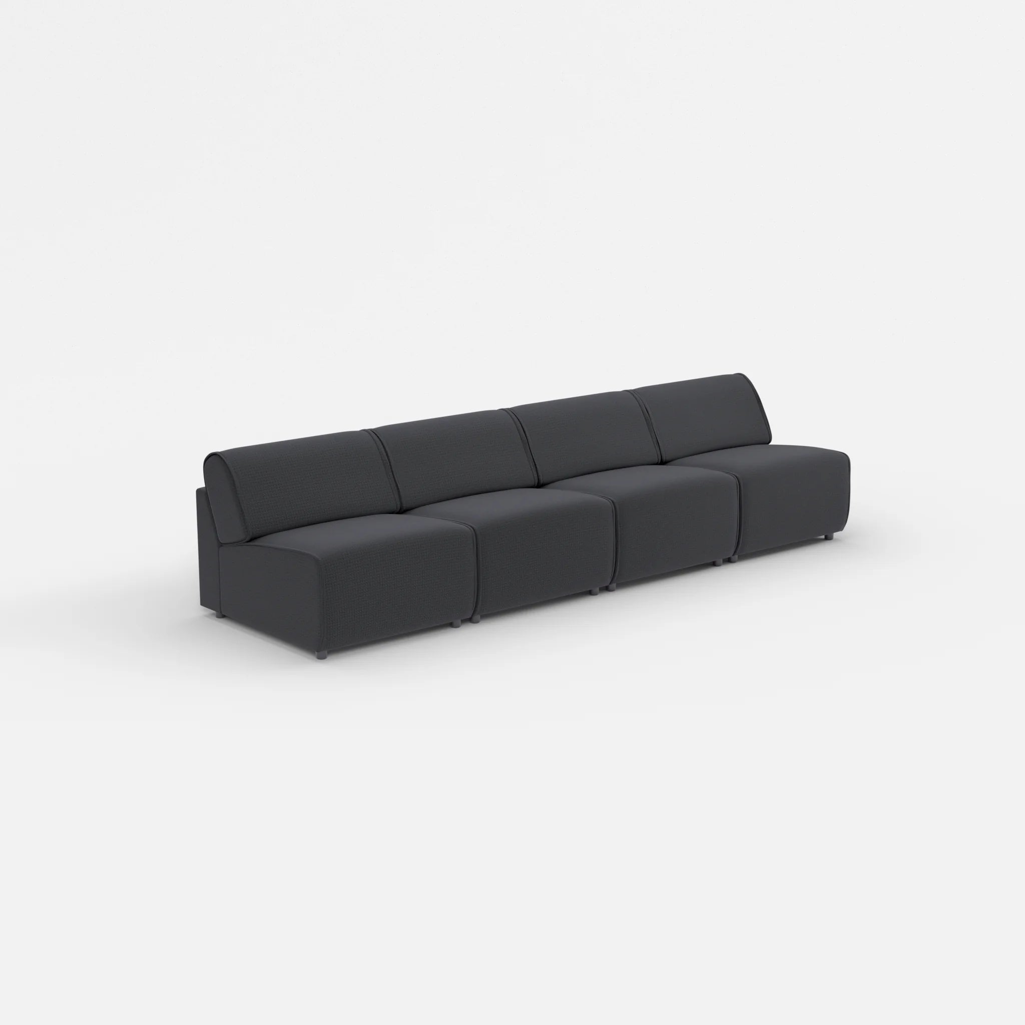 4 Sitzer Sofa Belleform ohne Armlehne 2 nabucco8019 in Anthrazit von der Seite