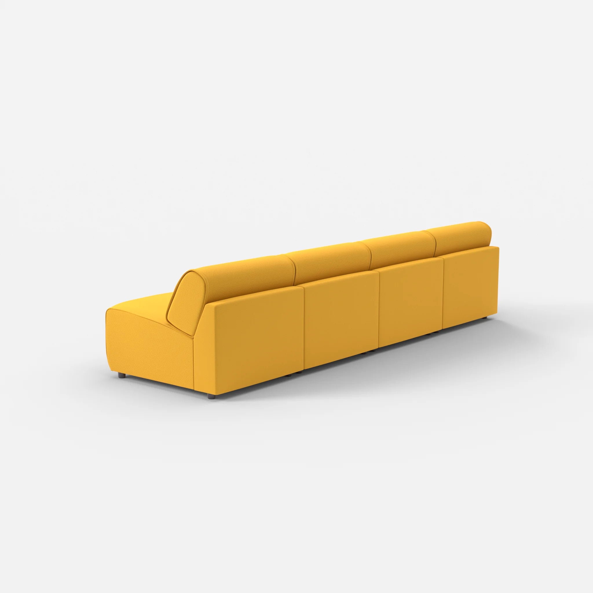 4 Sitzer Sofa Belleform ohne Armlehne 2 novumcurry in Curry von hinten