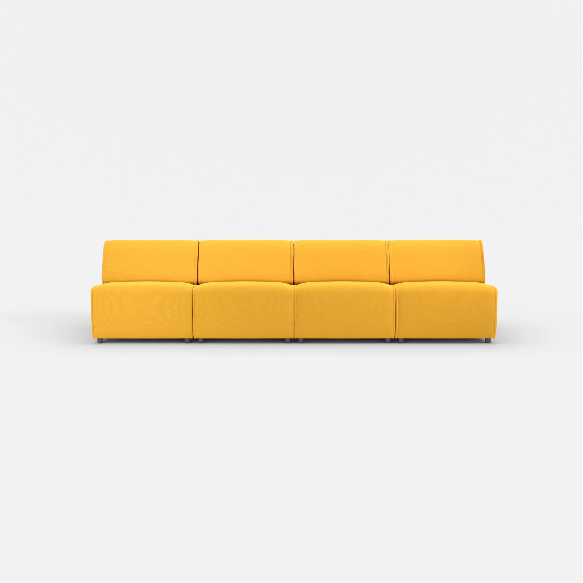 4 Sitzer Sofa Belleform ohne Armlehne 2 novumcurry in Curry von vorne