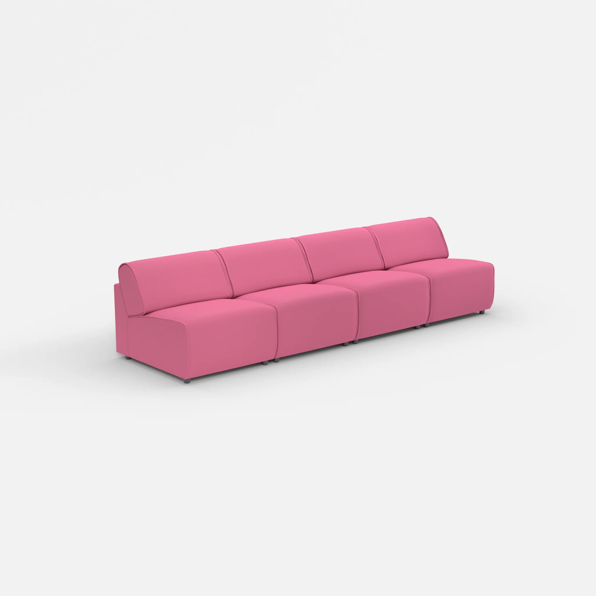 4 Sitzer Sofa Belleform ohne Armlehne 2 novumlitchi in Violett von der Seite