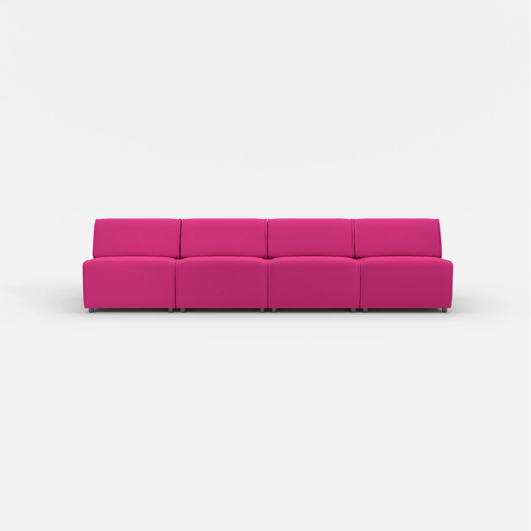 4 Sitzer Sofa Belleform ohne Armlehne 2 novummagenta in Magenta von vorne