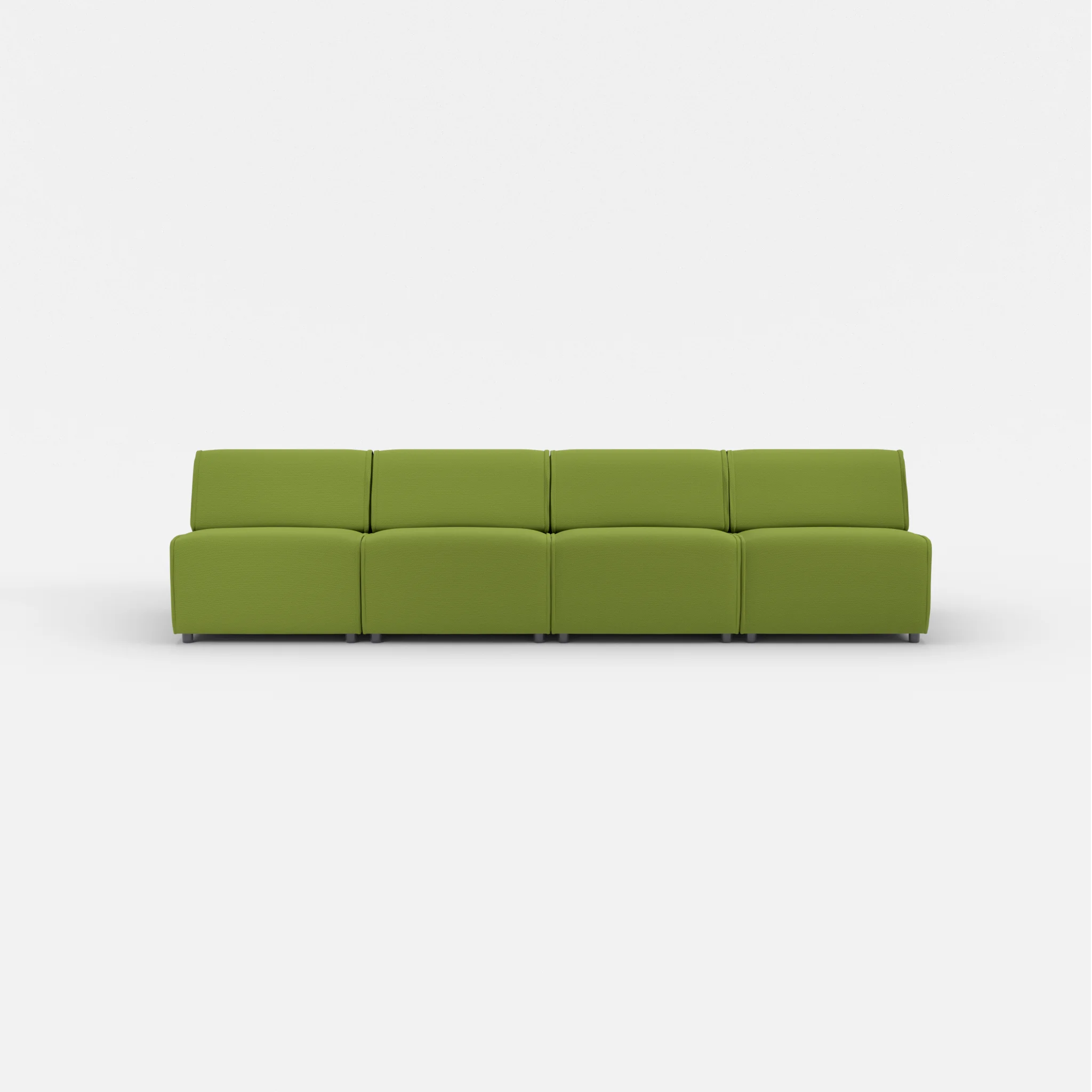 4 Sitzer Sofa Belleform ohne Armlehne 2 novummoss in Grün von vorne