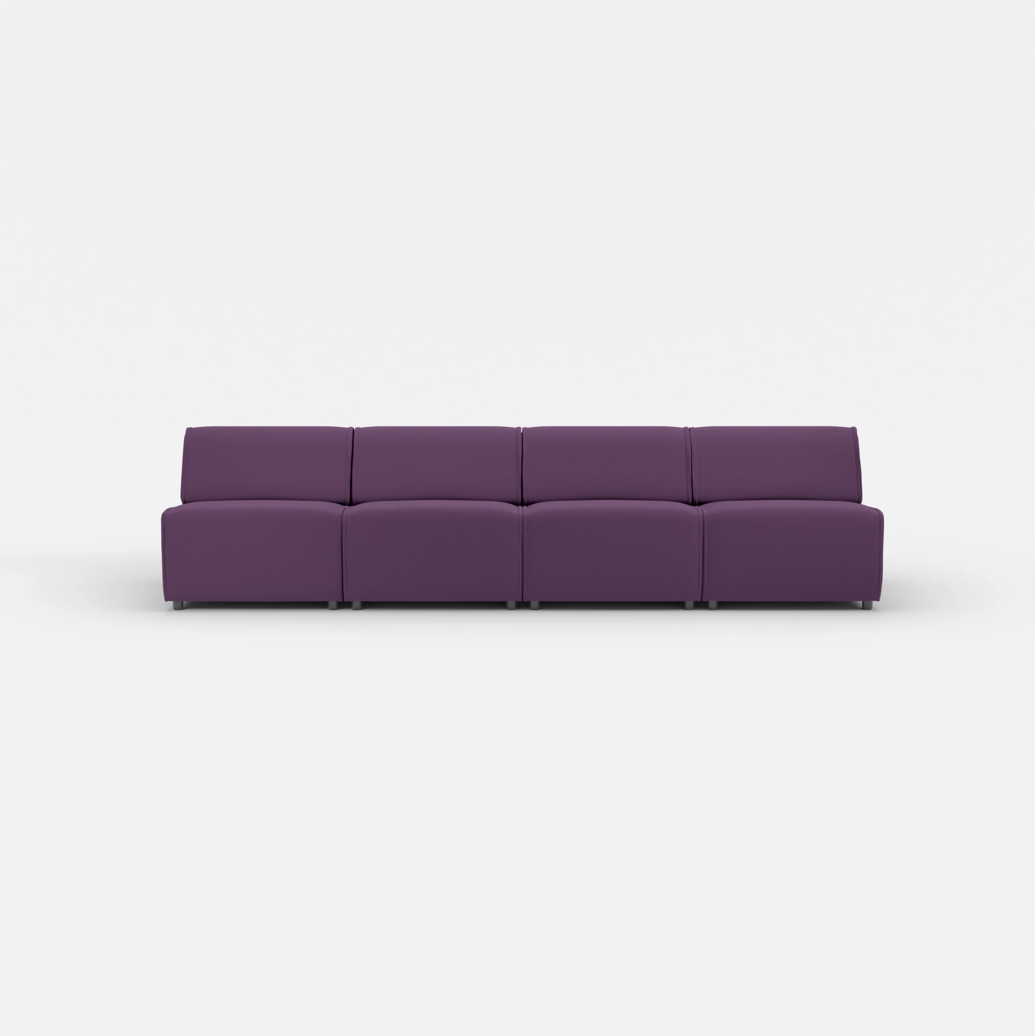 4 Sitzer Sofa Belleform ohne Armlehne 2 novumprune in Violett von vorne