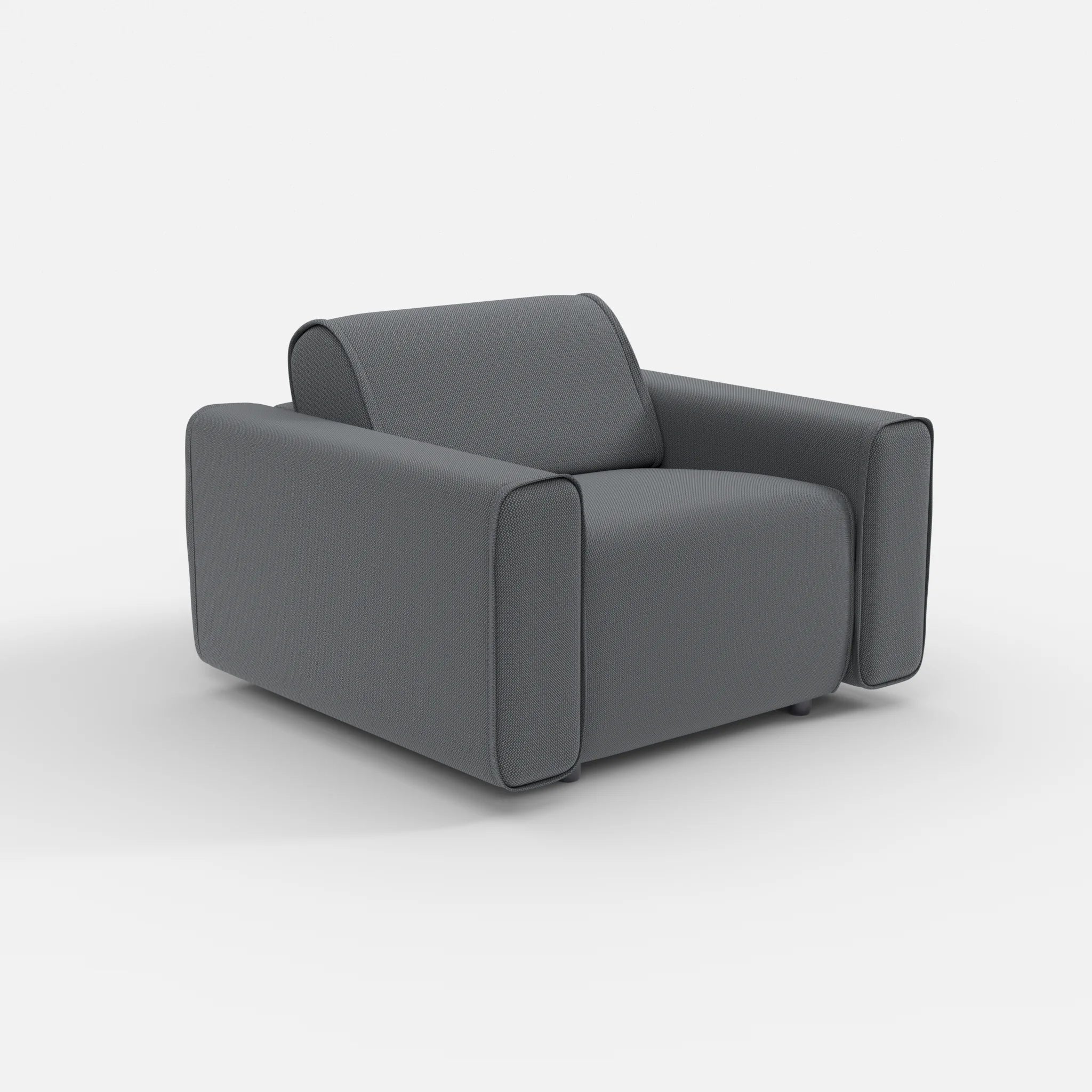 Sessel Belleform mit breiter Armlehne 1 credoasphalt in Anthrazit von der Seite