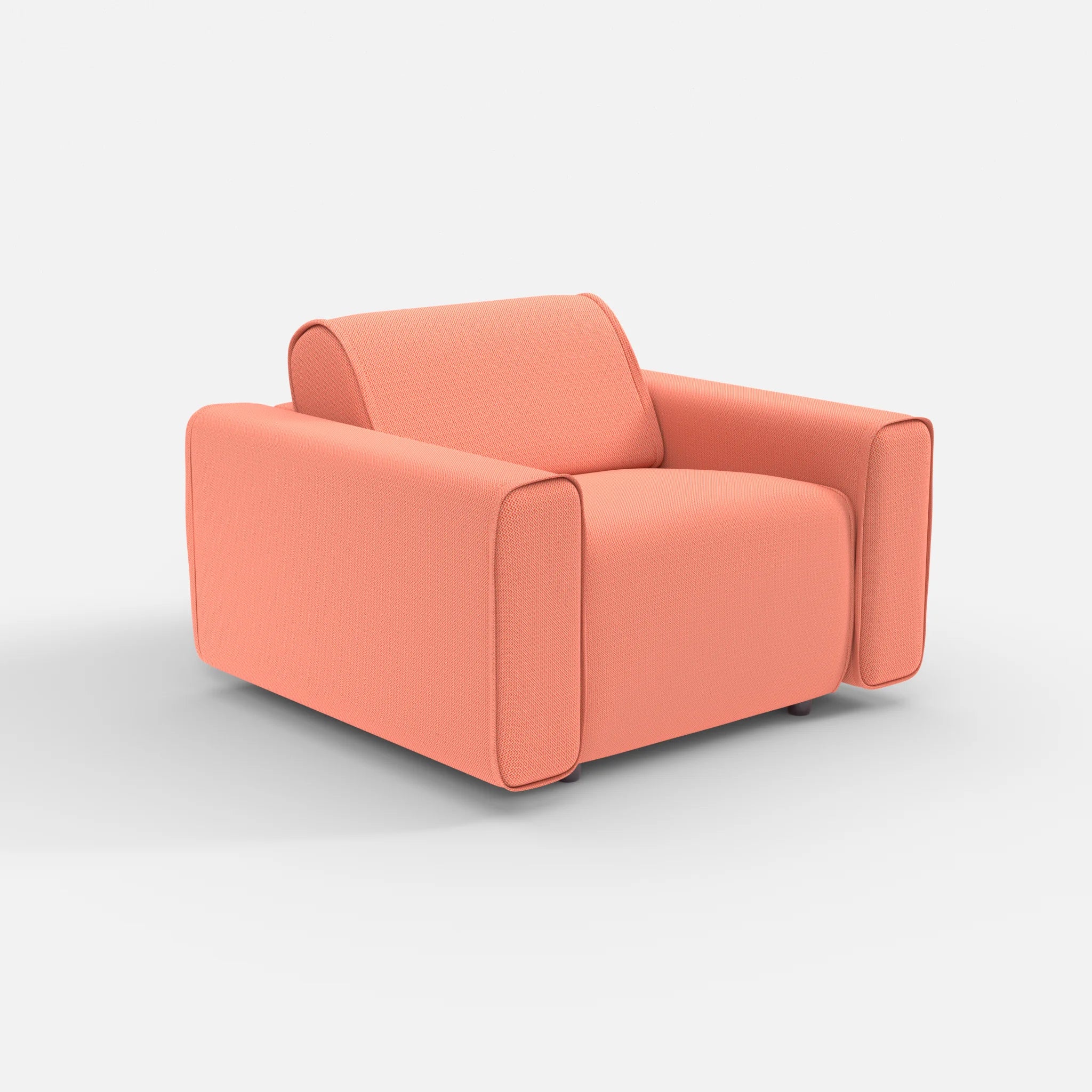Sessel Belleform mit breiter Armlehne 1 credograpefruit in Coral von der Seite