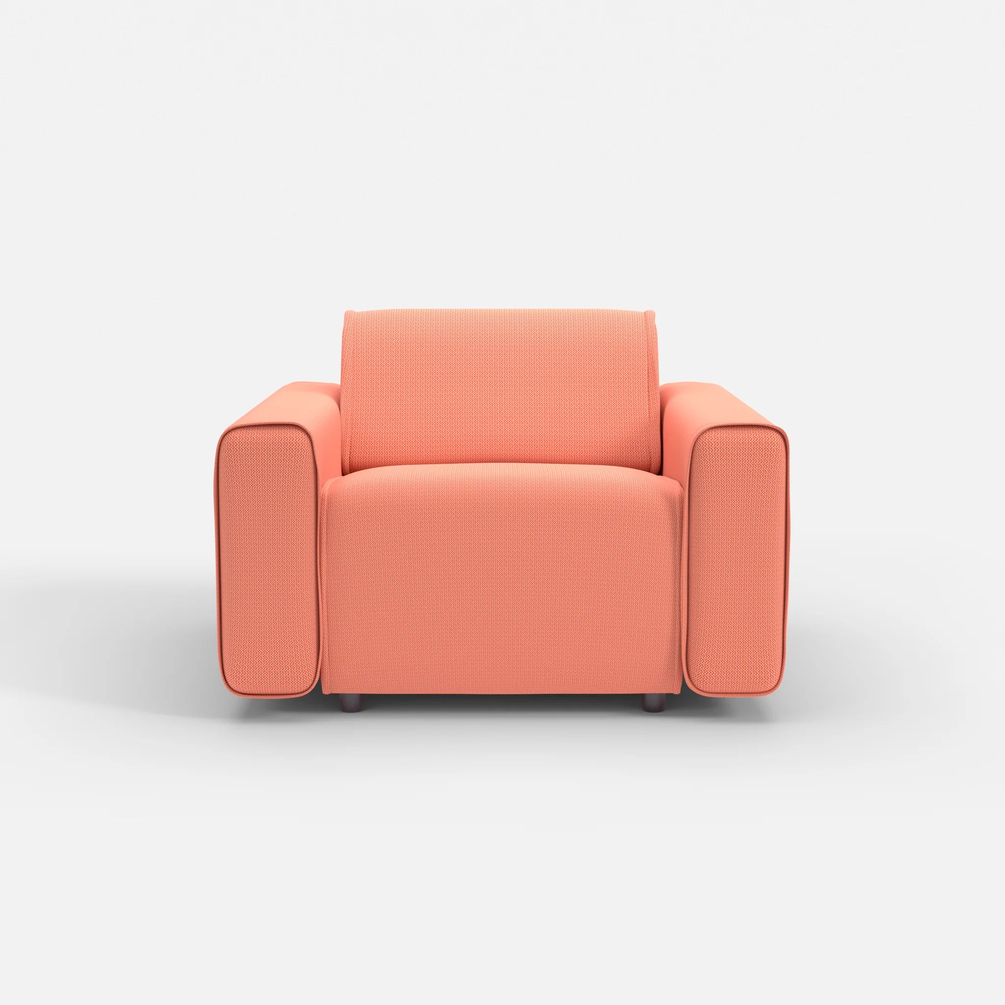 Sessel Belleform mit breiter Armlehne 1 credograpefruit in Coral von vorne