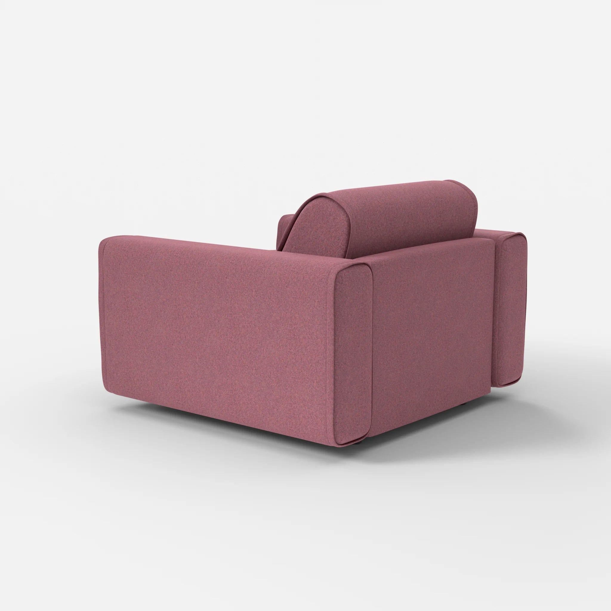 Sessel Belleform mit breiter Armlehne 1 dama0041 in Violett von hinten
