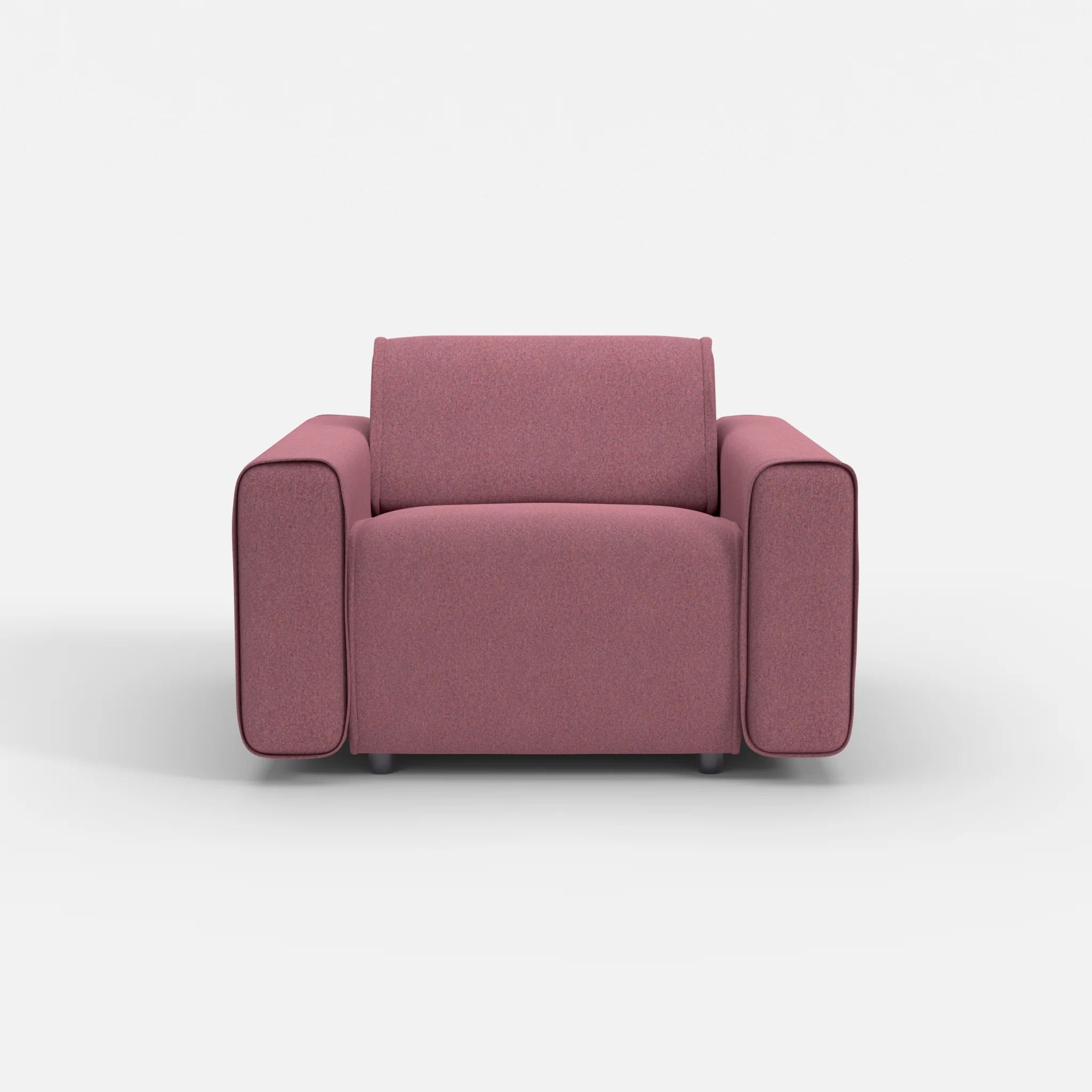 Sessel Belleform mit breiter Armlehne 1 dama0041 in Violett von vorne