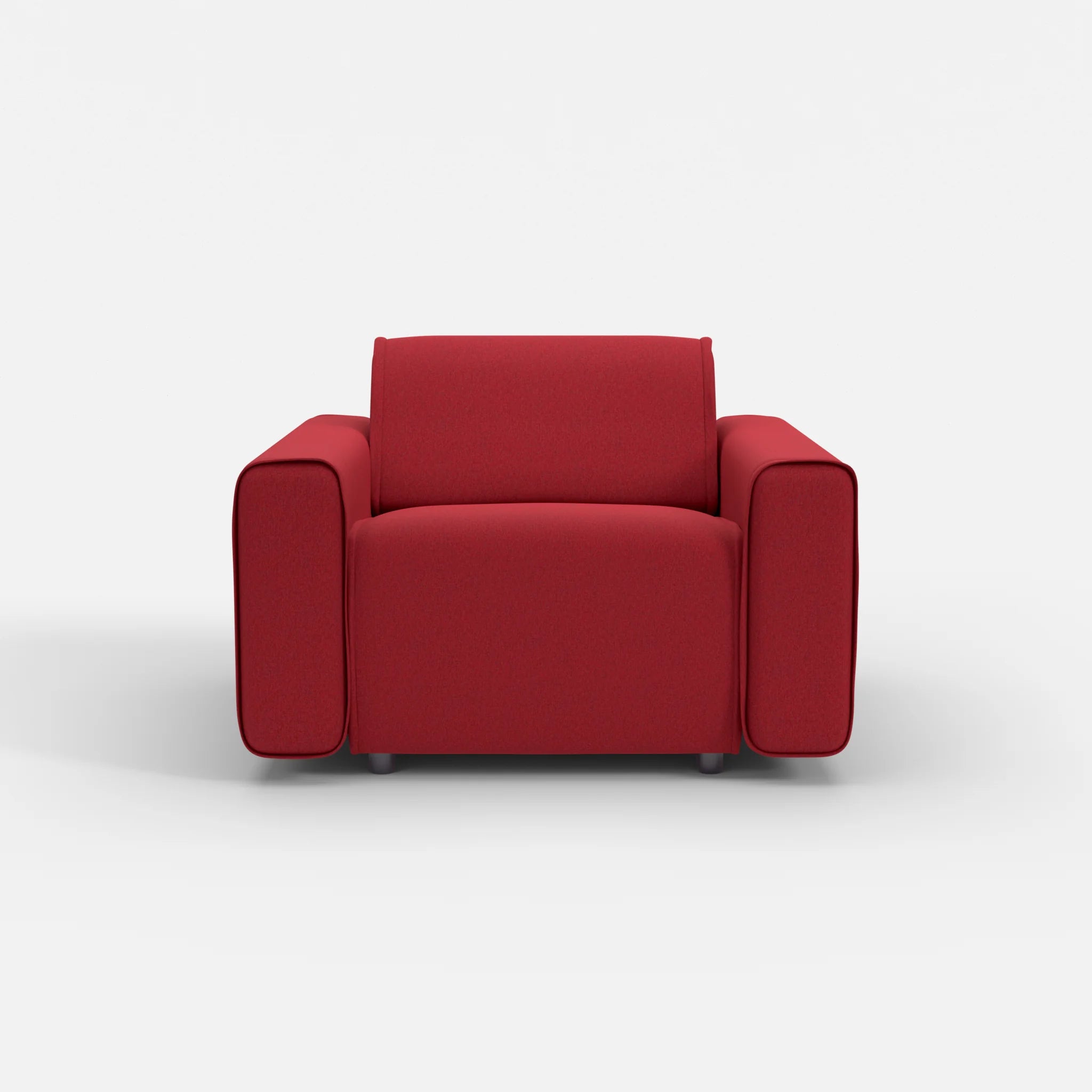 Sessel Belleform mit breiter Armlehne 1 dama0053 in Rot von vorne