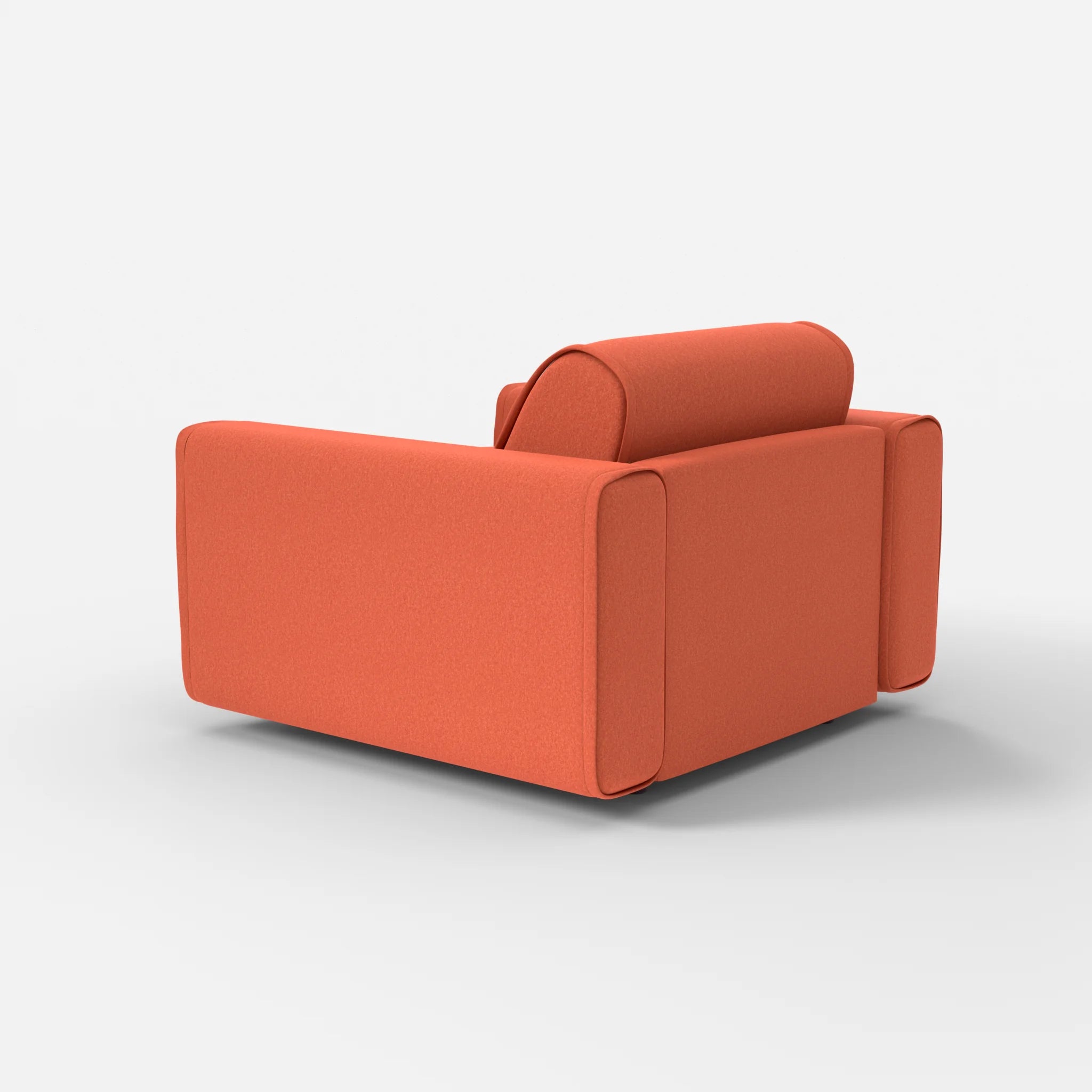 Sessel Belleform mit breiter Armlehne 1 dama0062 in Orange von hinten