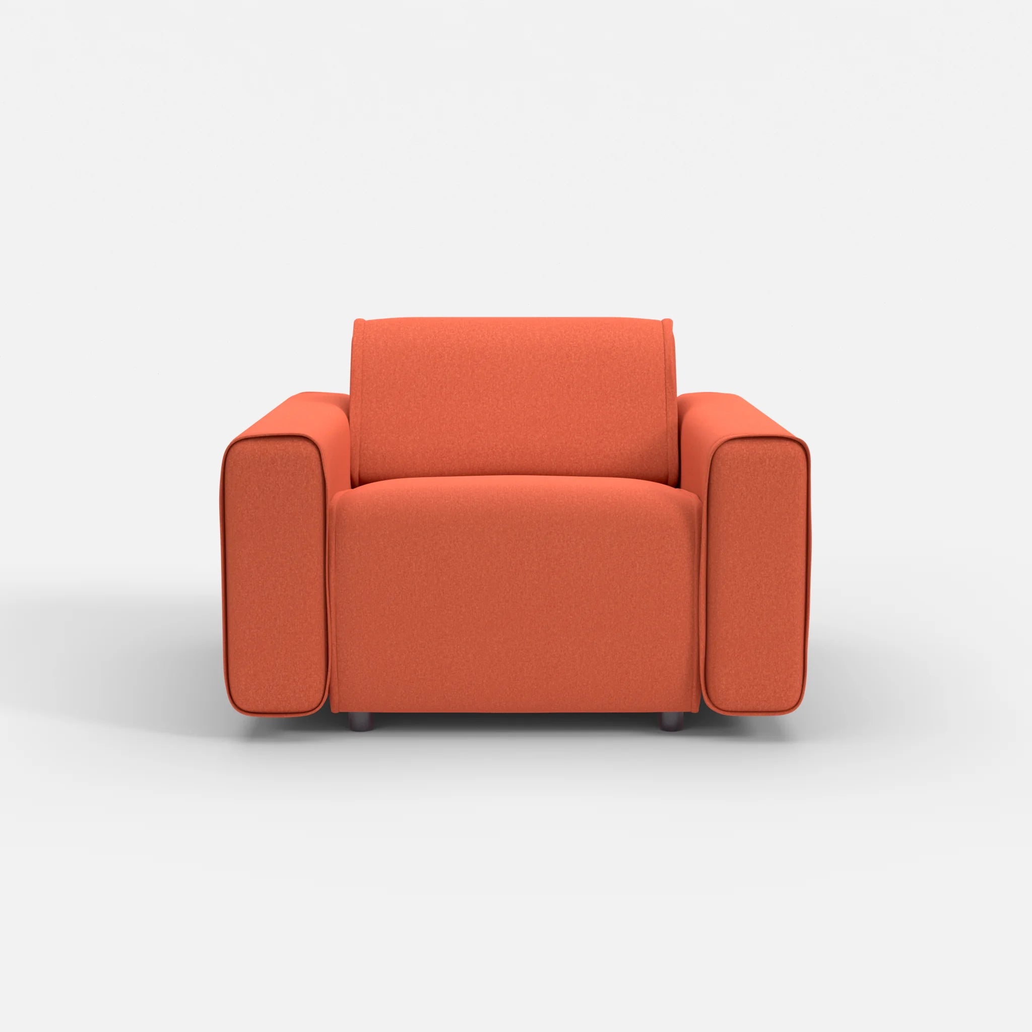 Sessel Belleform mit breiter Armlehne 1 dama0062 in Orange von vorne
