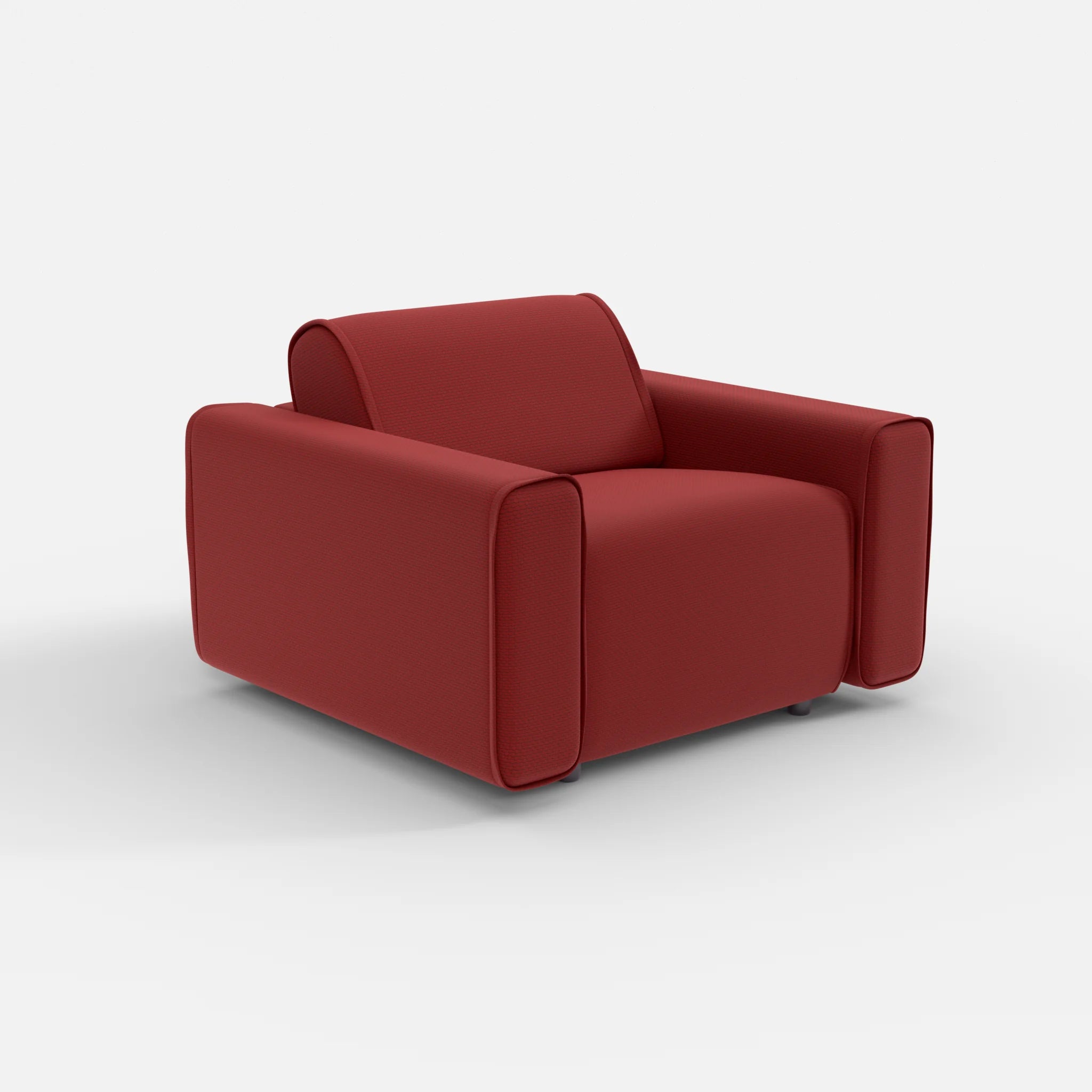 Sessel Belleform mit breiter Armlehne 1 nabucco4021 in Rot von der Seite