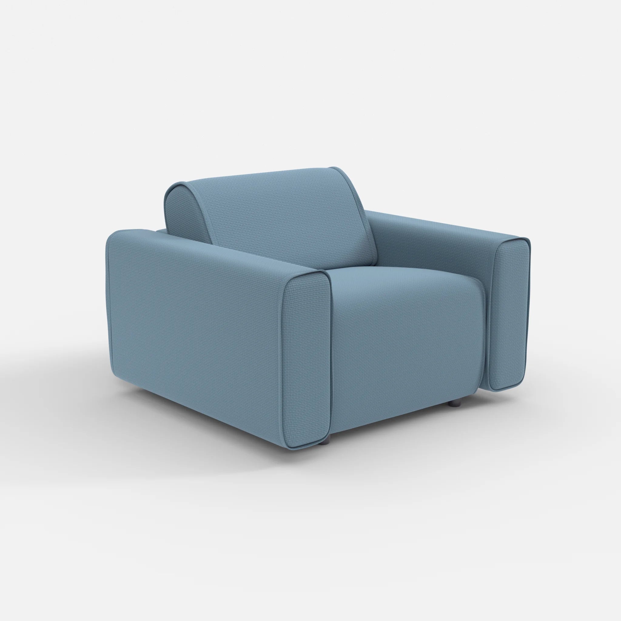 Sessel Belleform mit breiter Armlehne 1 nabucco6043 in Blau von der Seite