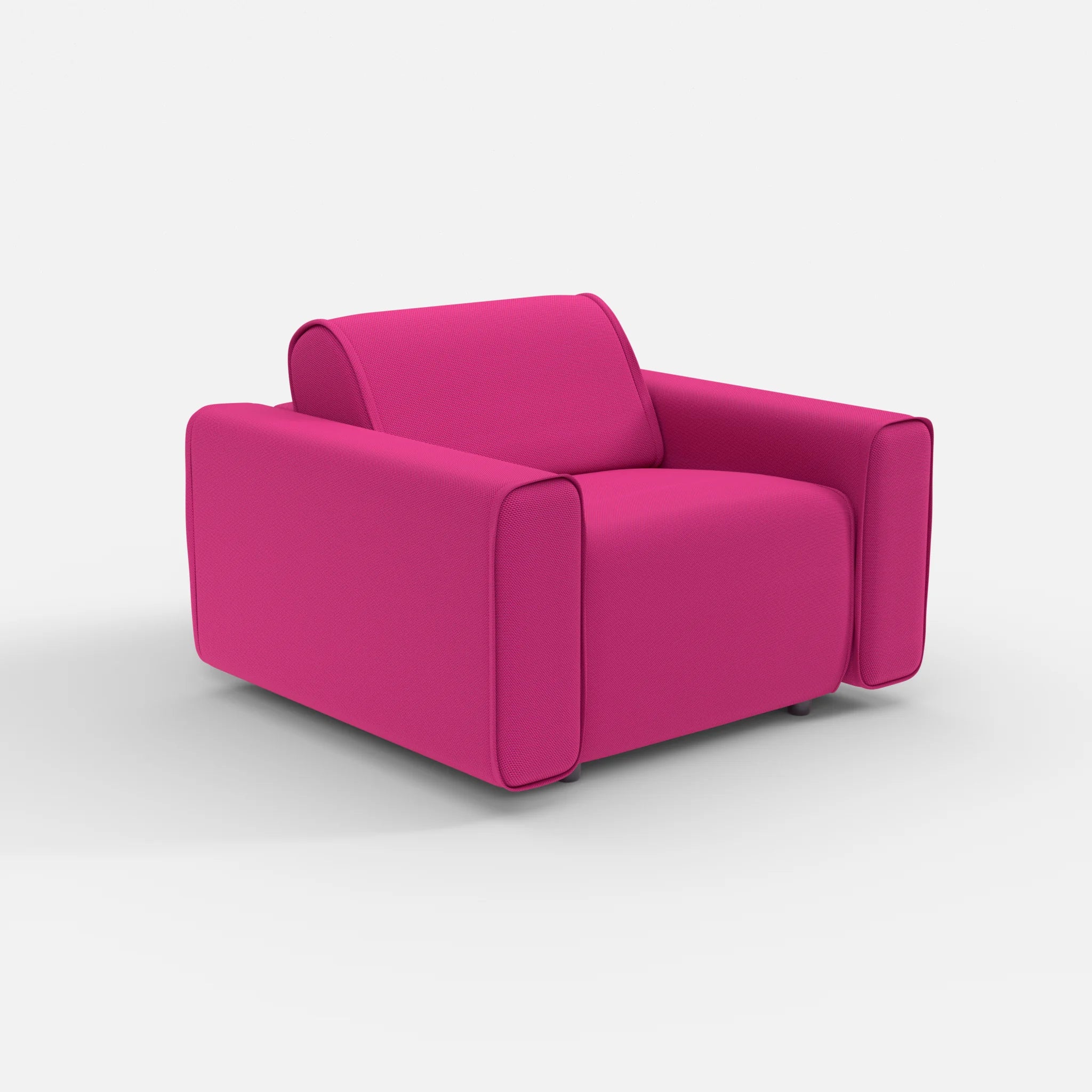 Sessel Belleform mit breiter Armlehne 1 novummagenta in Magenta von der Seite