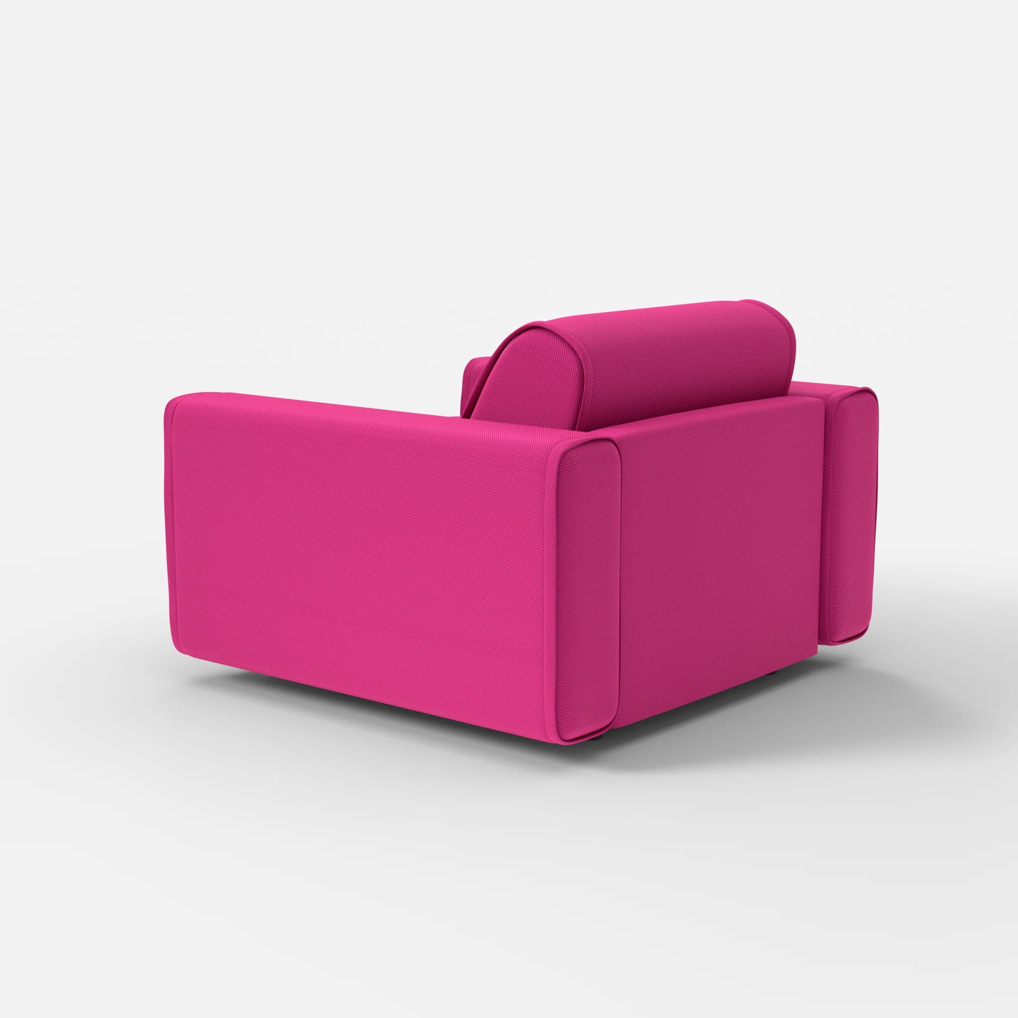 Sessel Belleform mit breiter Armlehne 1 novummagenta in Magenta von hinten