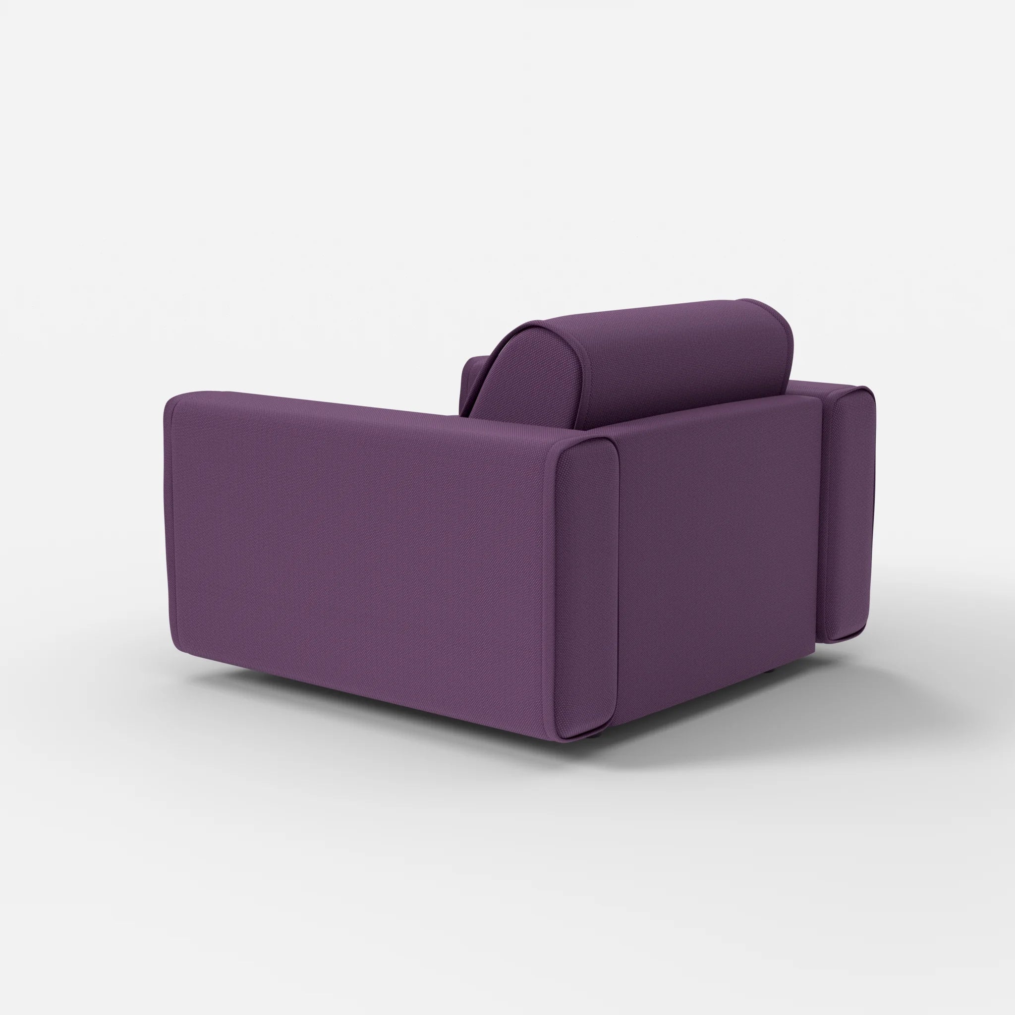 Sessel Belleform mit breiter Armlehne 1 novumprune in Violett von hinten