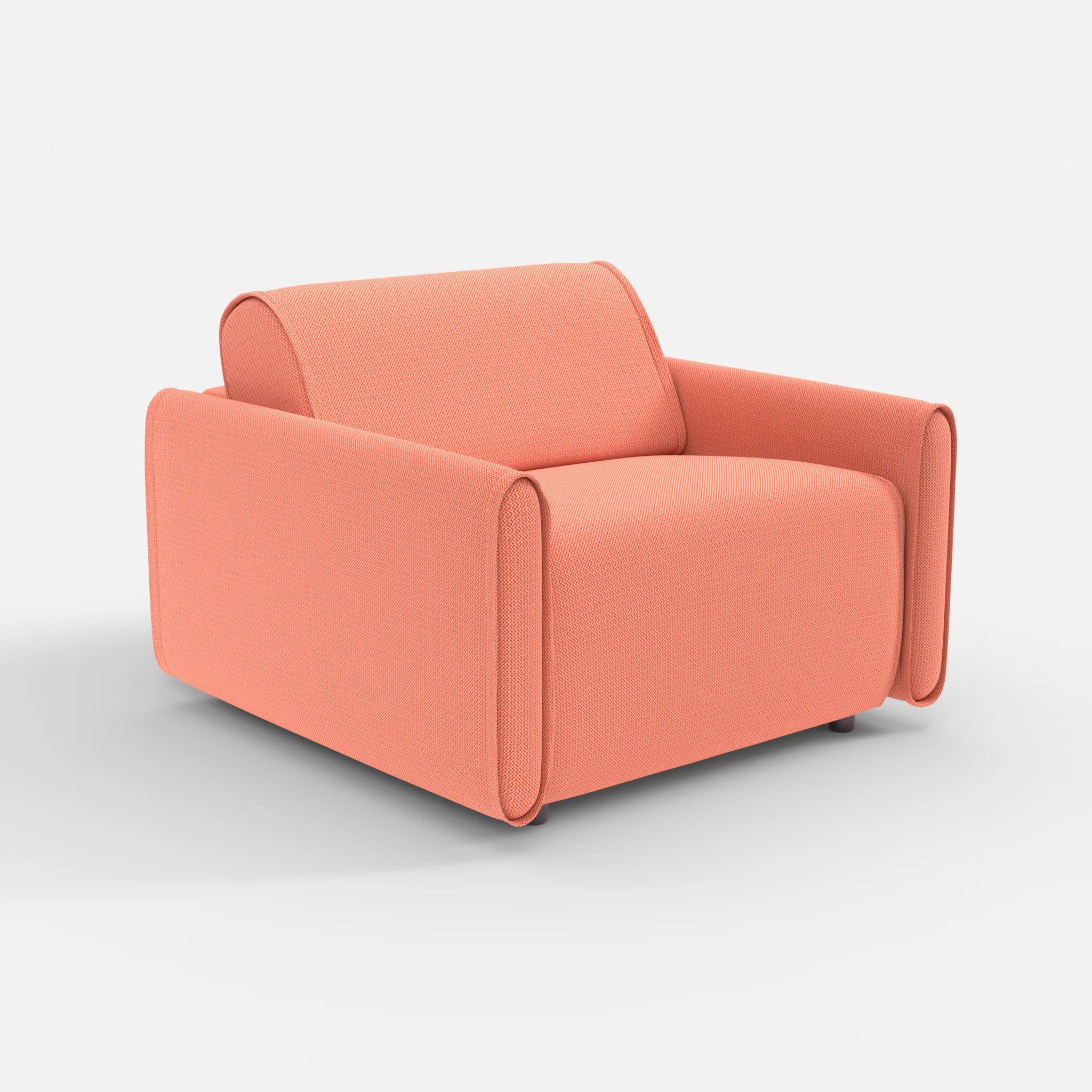 Sessel Belleform mit schmaler Armlehne 2 credograpefruit in Coral von der Seite
