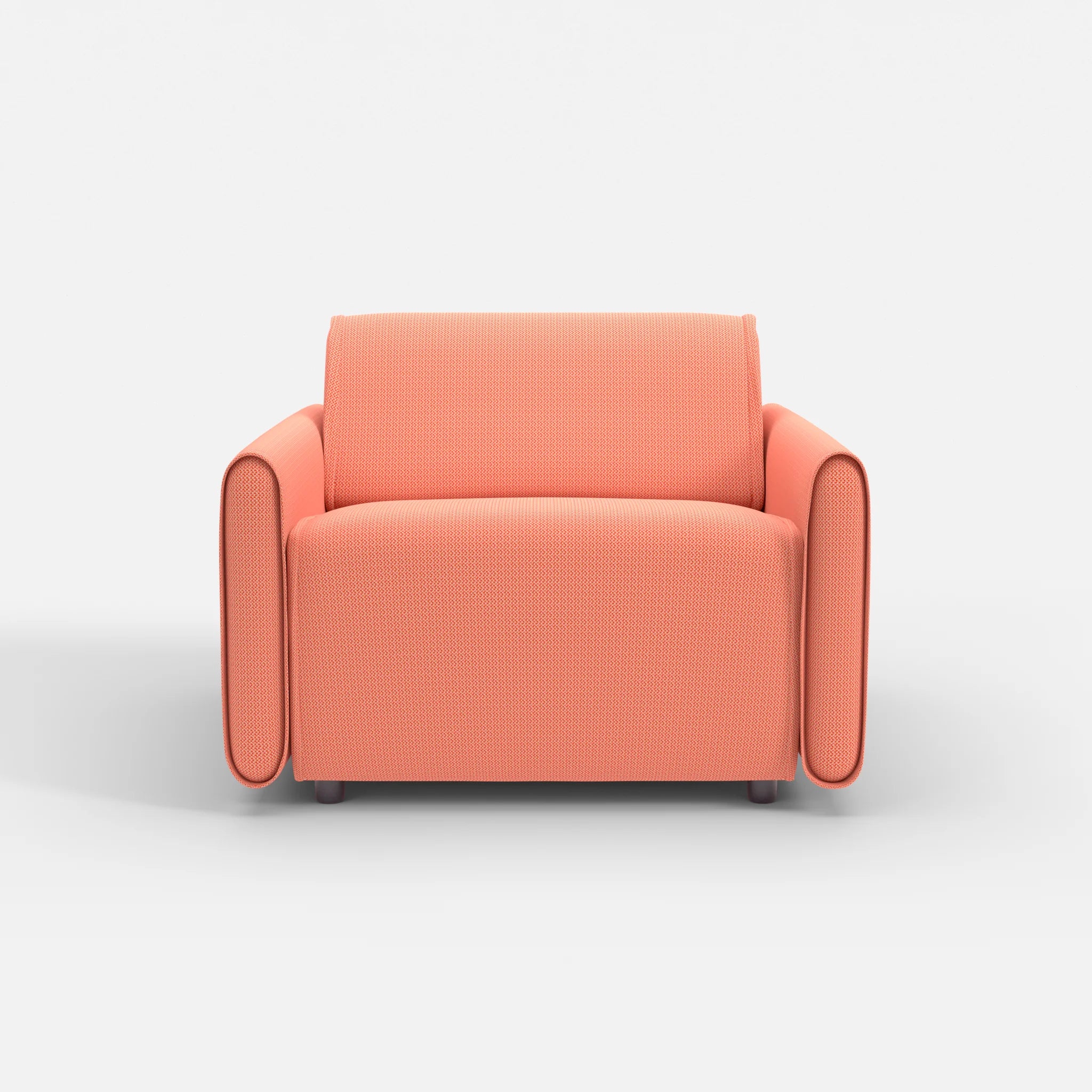 Sessel Belleform mit schmaler Armlehne 2 credograpefruit in Coral von vorne