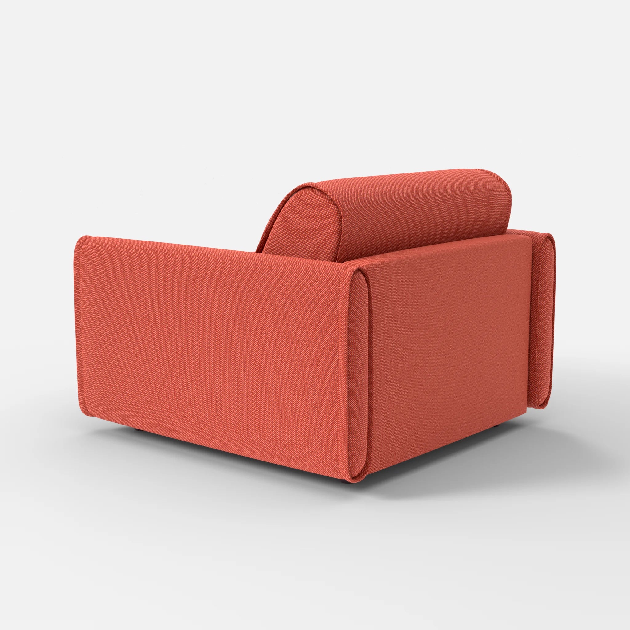 Sessel Belleform mit schmaler Armlehne 2 credolampion in Rot von hinten