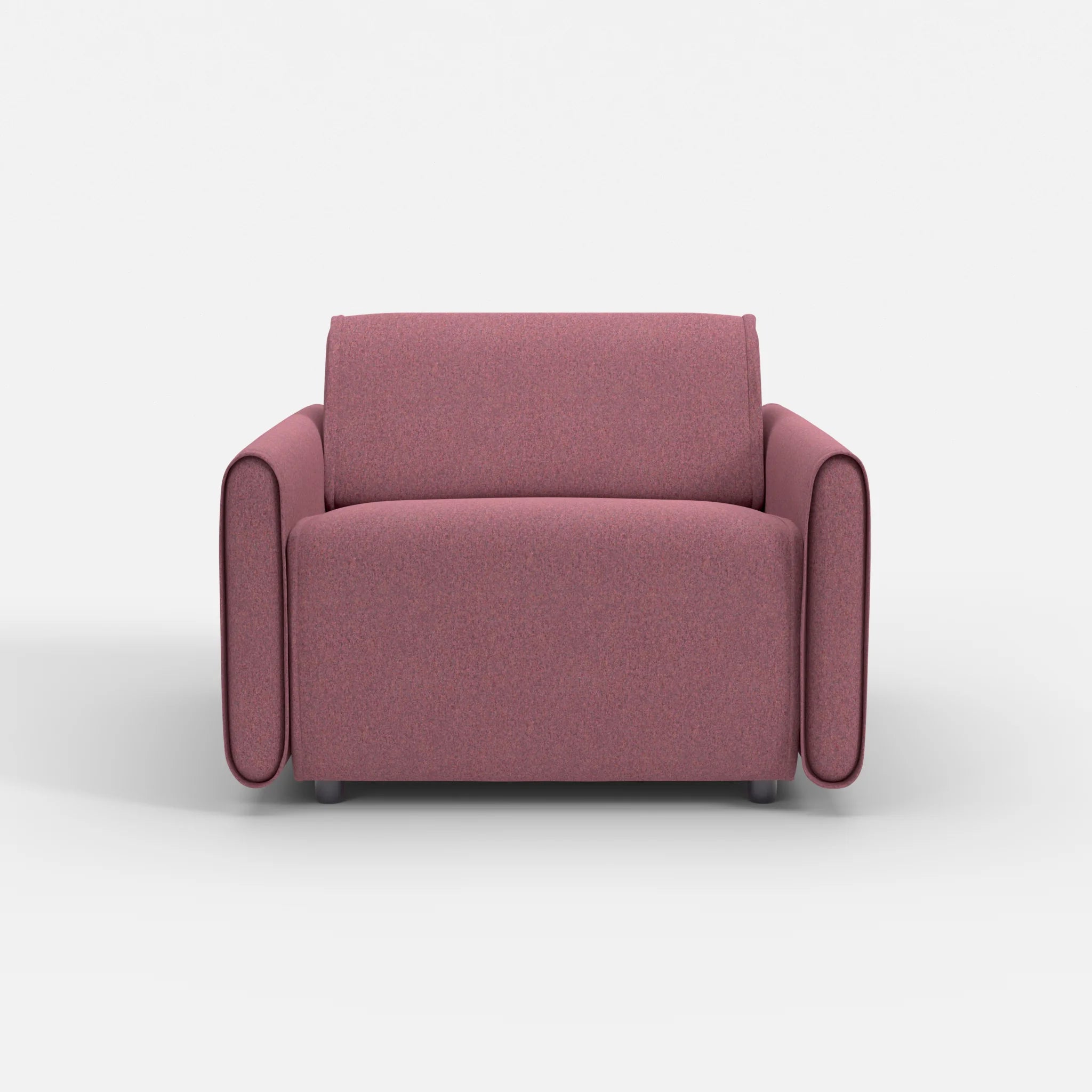 Sessel Belleform mit schmaler Armlehne 2 dama0041 in Violett von vorne