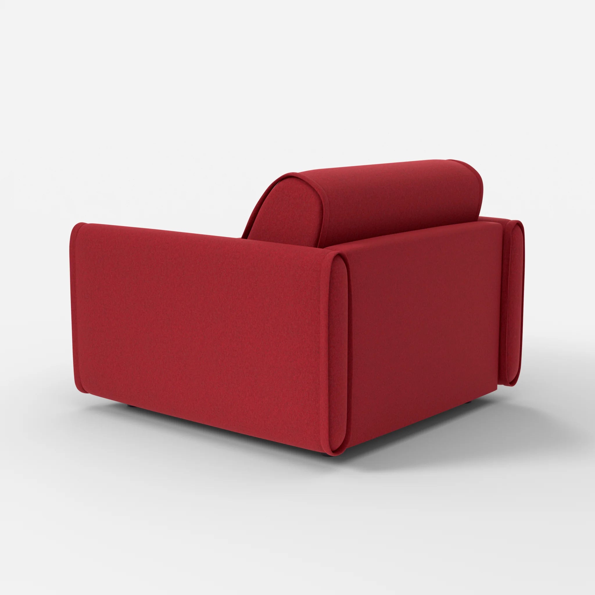 Sessel Belleform mit schmaler Armlehne 2 dama0053 in Rot von hinten