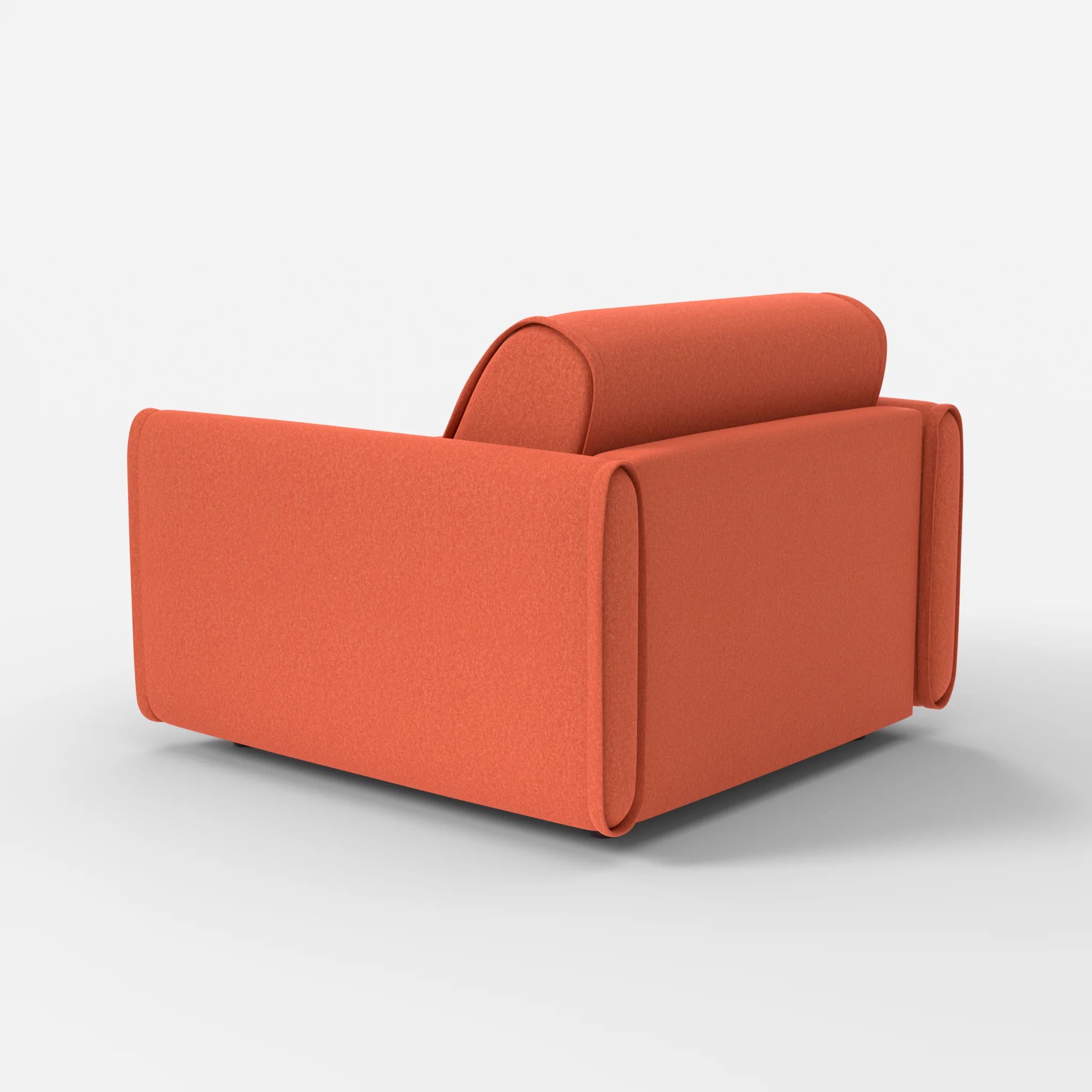 Sessel Belleform mit schmaler Armlehne 2 dama0062 in Orange von hinten