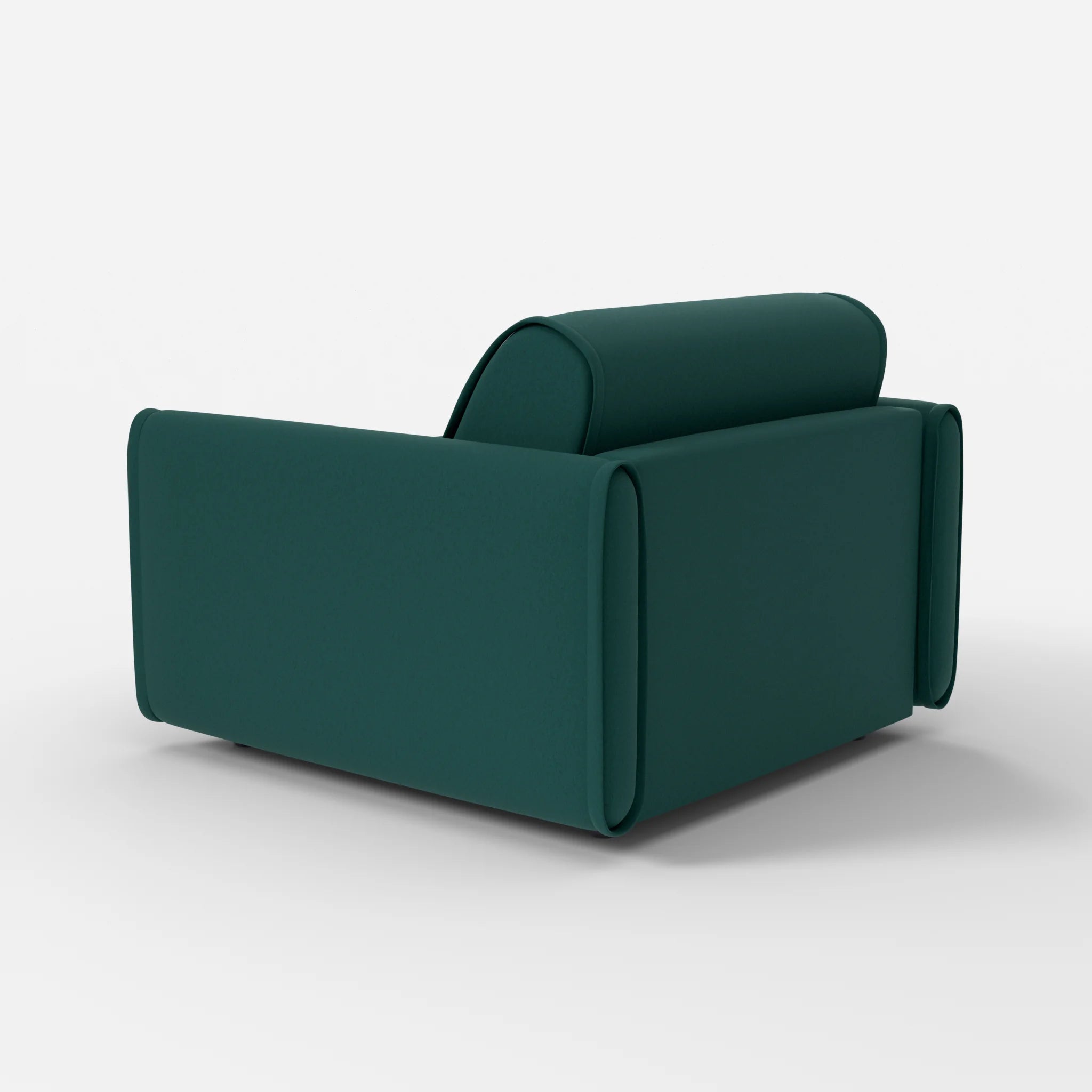 Sessel Belleform mit schmaler Armlehne 2 dama0073 in Petrol von hinten