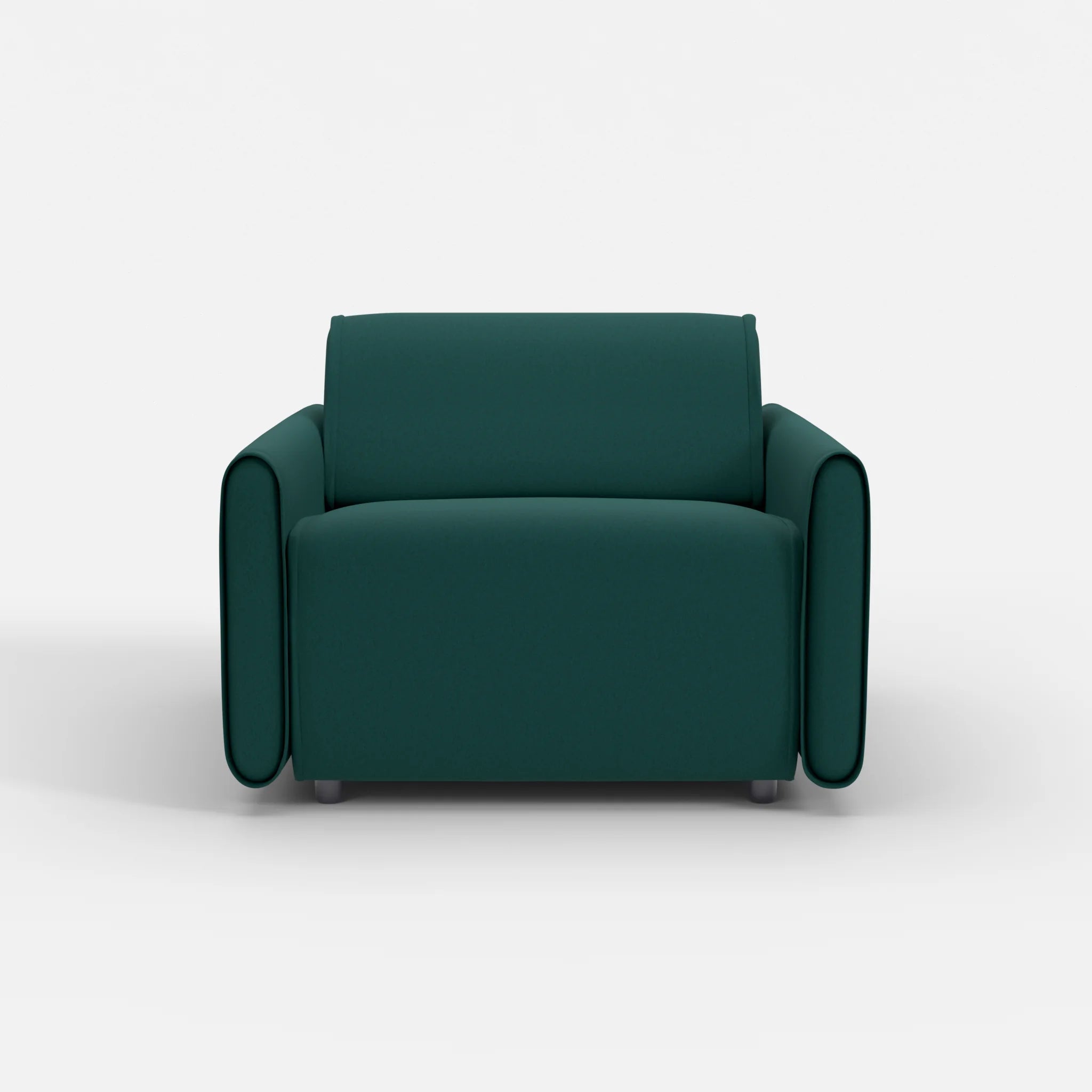 Sessel Belleform mit schmaler Armlehne 2 dama0073 in Petrol von vorne